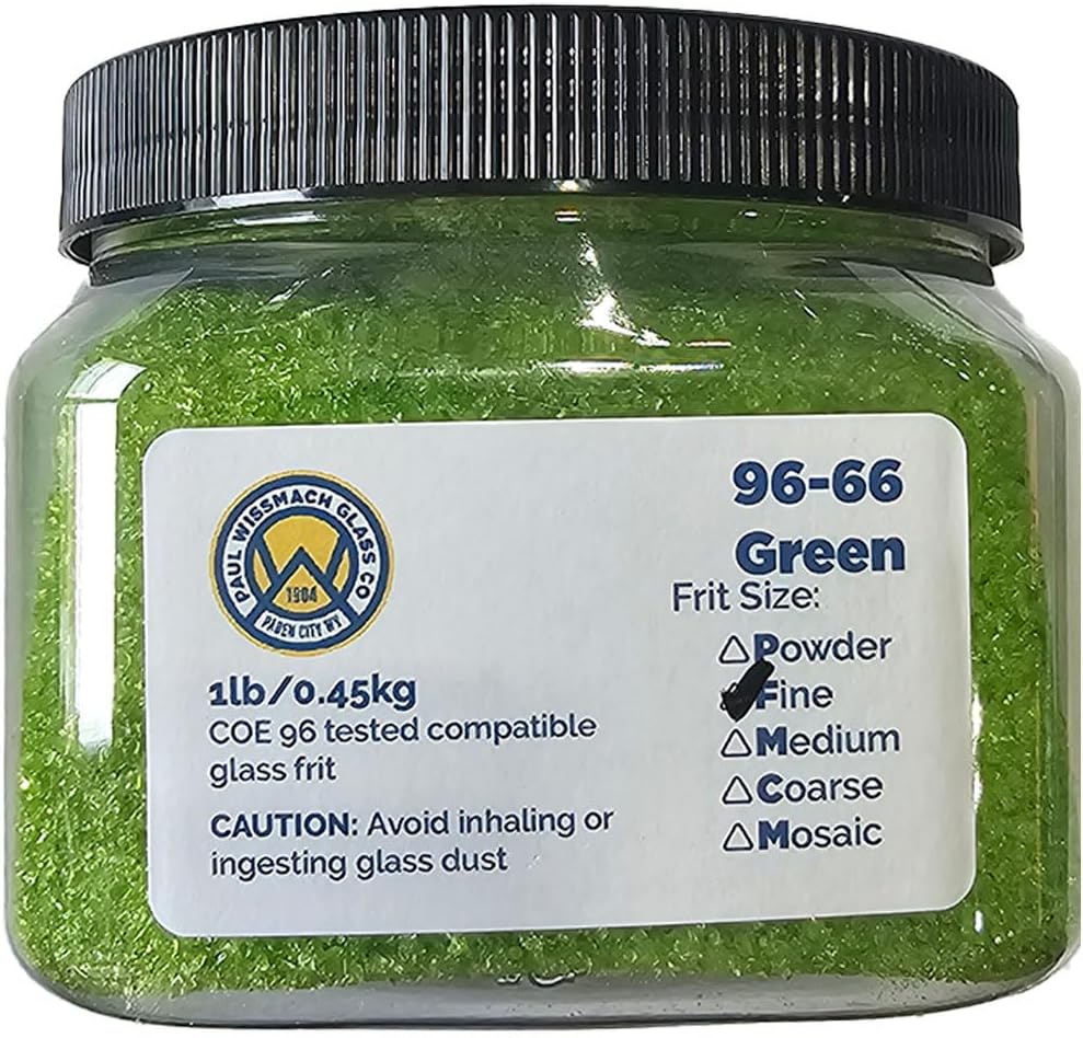 Wissmach Glass Frit Chartreuse Fine Transparent 1lb. 96 COE
