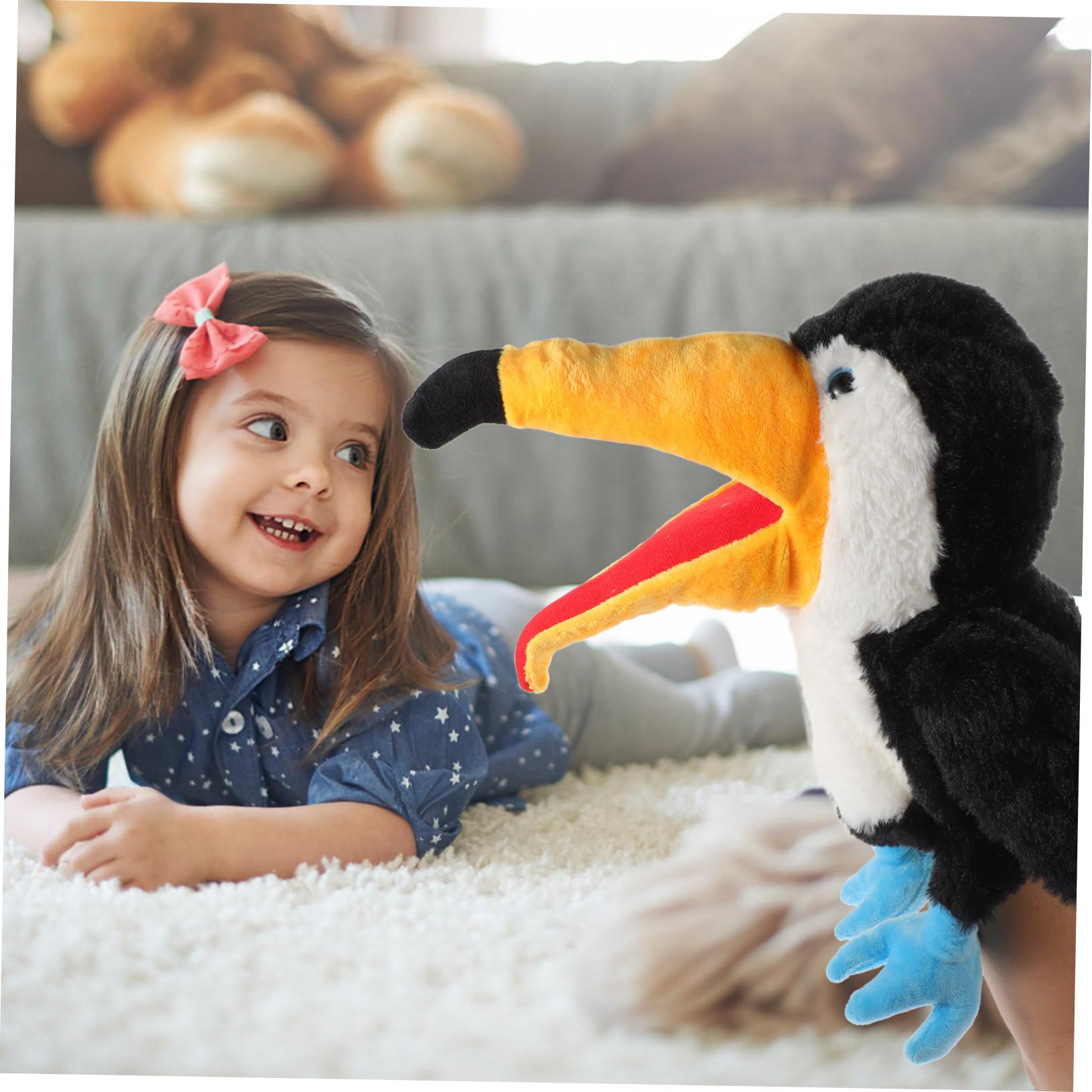 Marioneta de Mano de Peluche Interactiva Juguete Educativo Temprano y Ligera para Narración de Cuentos