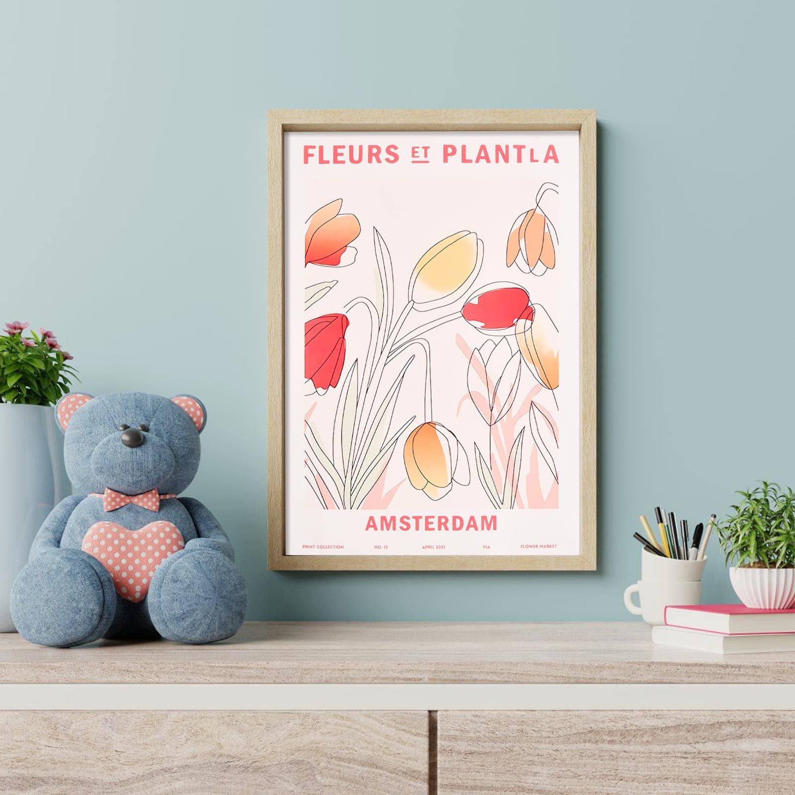 Poster Fiori Senza Cornice Set 6 Poster Floreali A4 - Stampe Su Tela, Senza Cornice, Per Decorare Soggiorno, Camera Da Letto O Ufficio Poster Senza Cornice Regalo