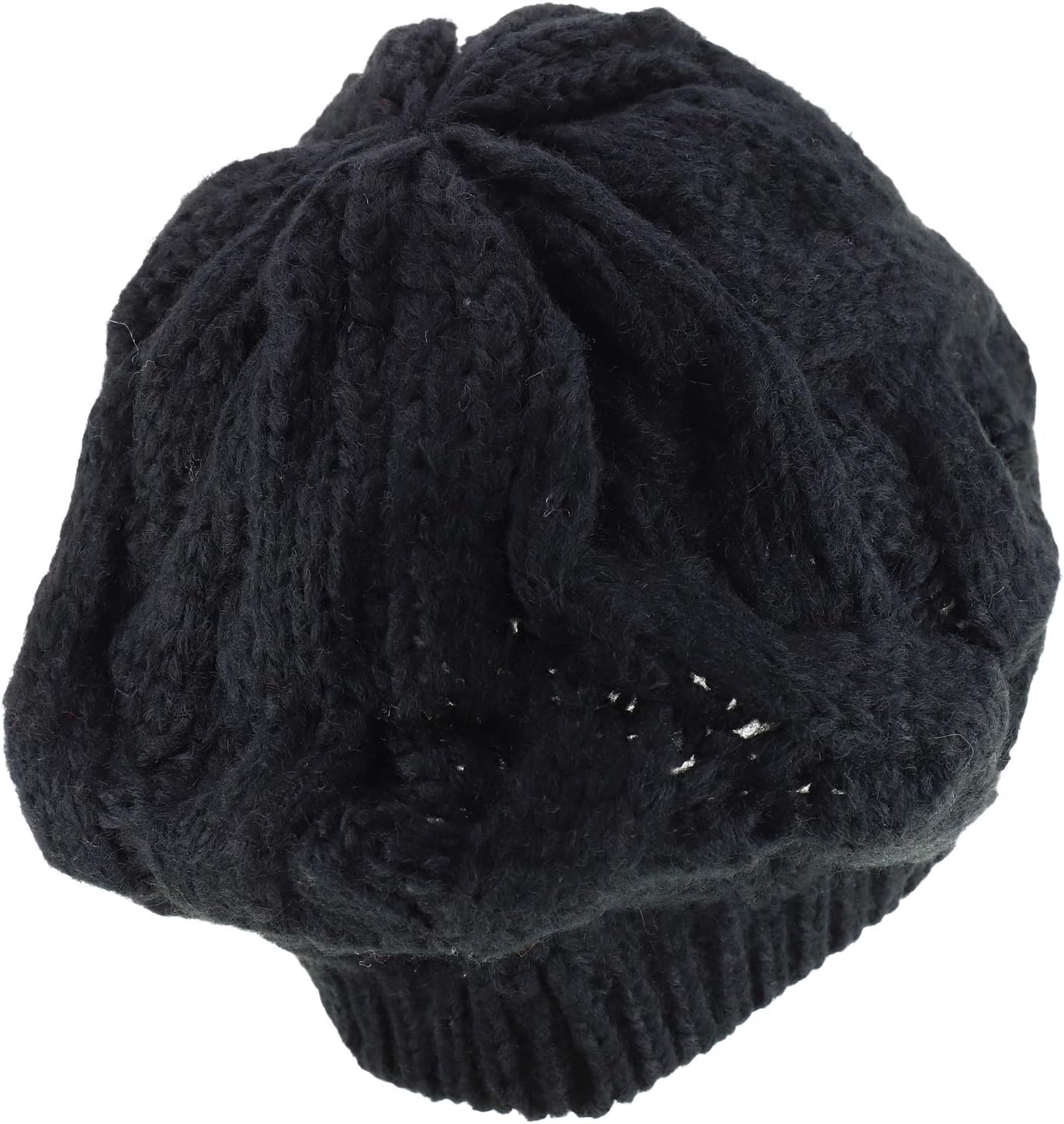 Armycrew Women's Cable Twisted Knit Stretchable Winter Beret Beanie Hat - Image 2