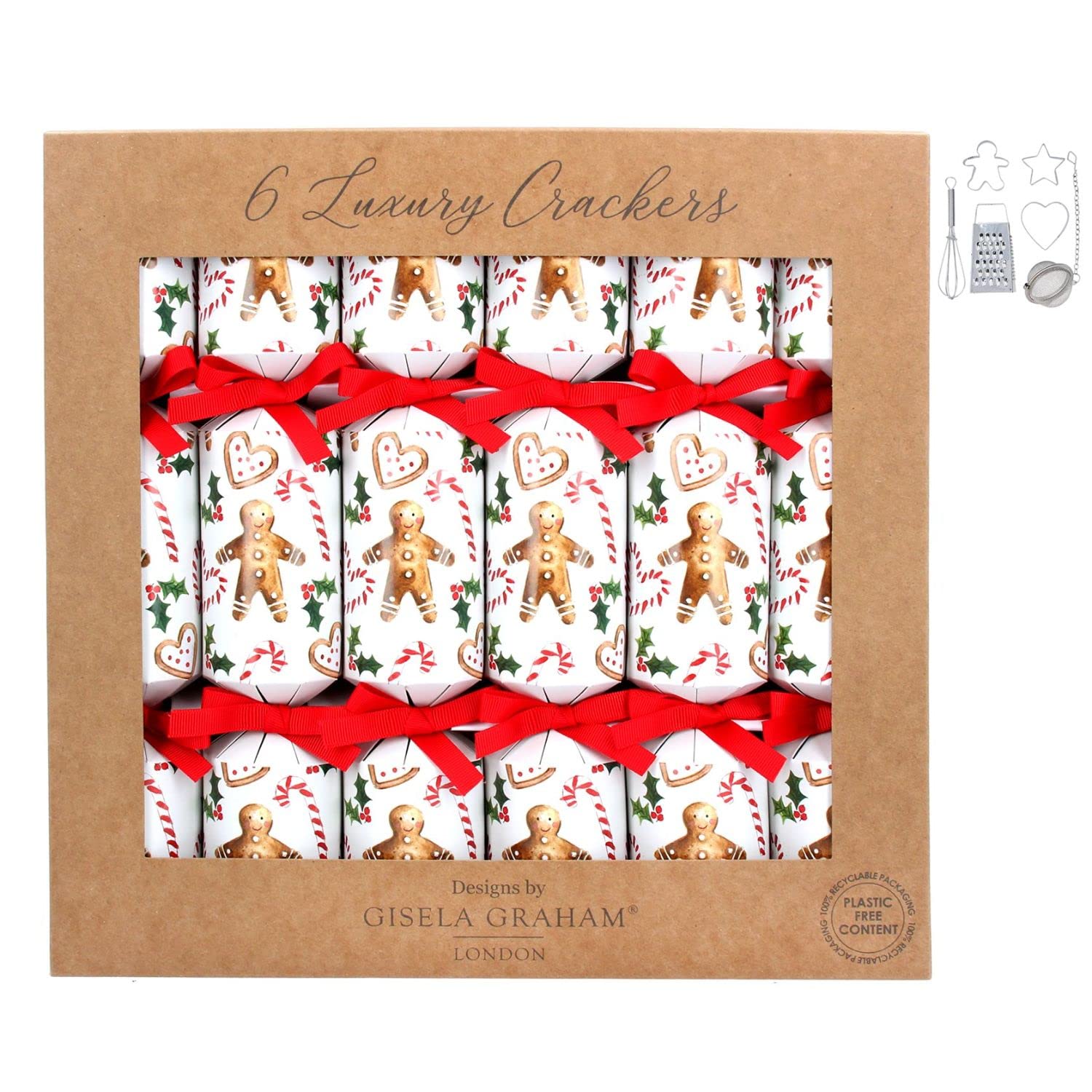 Gisela Graham Gingerbread Design Christmas Crackers