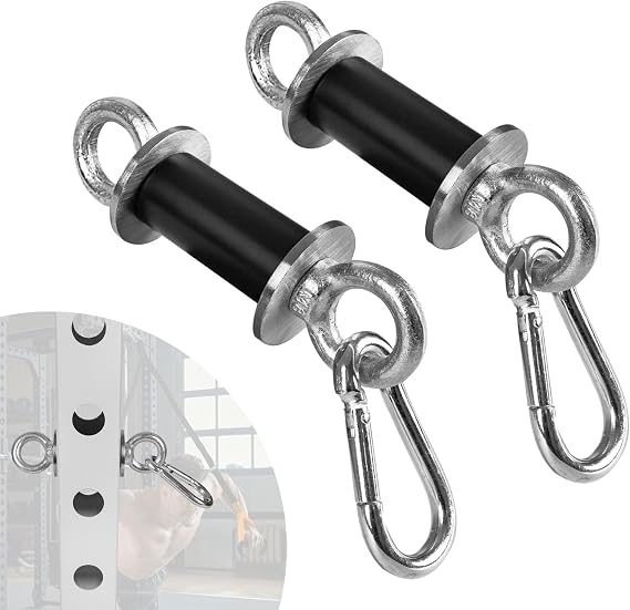 Ertuohg 2PCS Power Rack Attachments, Heavy-Duty Steel Quick Connect Buckles, Universal Versatile Training Accessories for for Strength Training