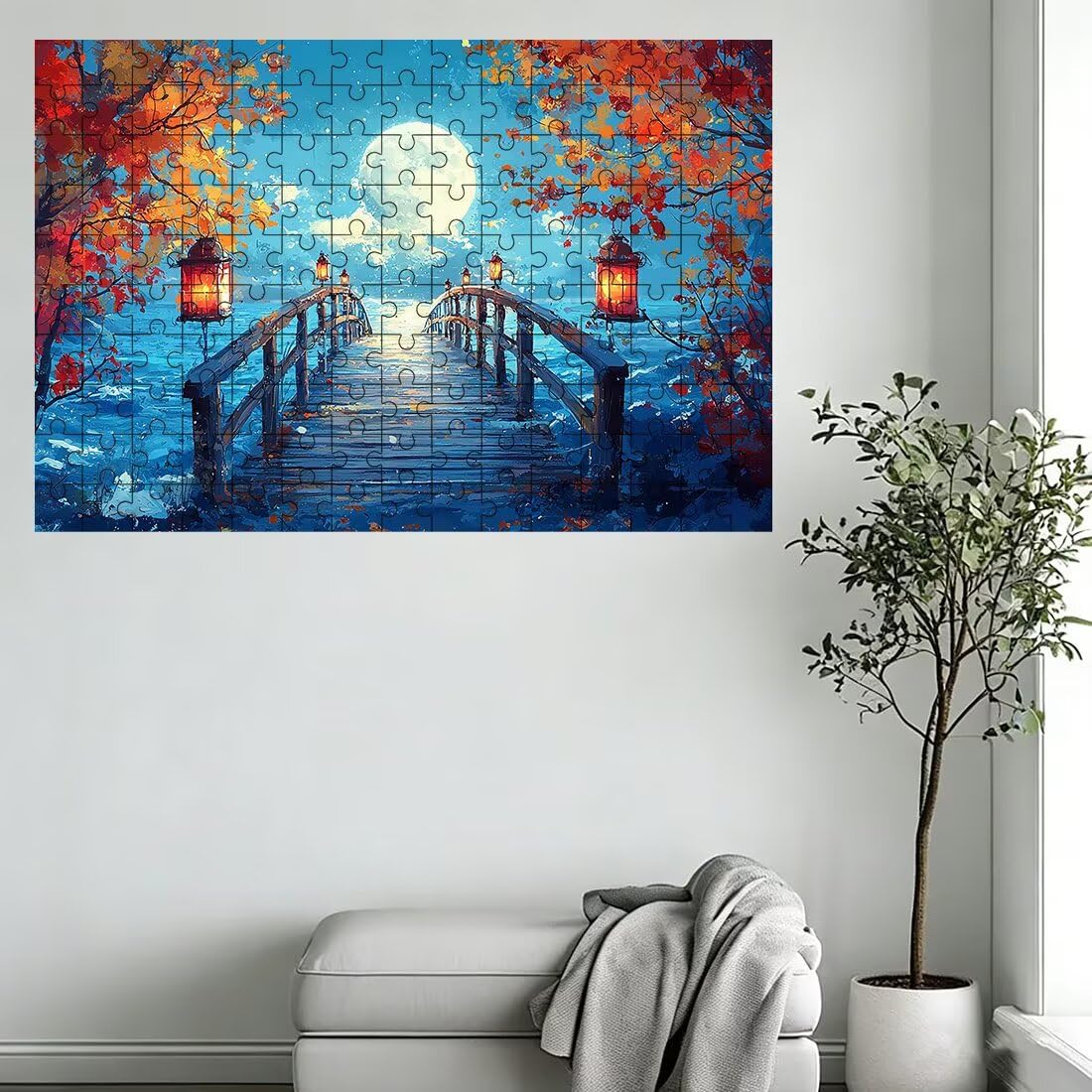 Puzzle 3000 elementów Krajobraz, Puzzle księżyc dla dorosłych, klasyczne puzzle gry edukacyjne do aktywności rodzinnej, najwyższej jakości drewniane puzzle z pudełkiem na prezent dla mężczyzn i kobiet