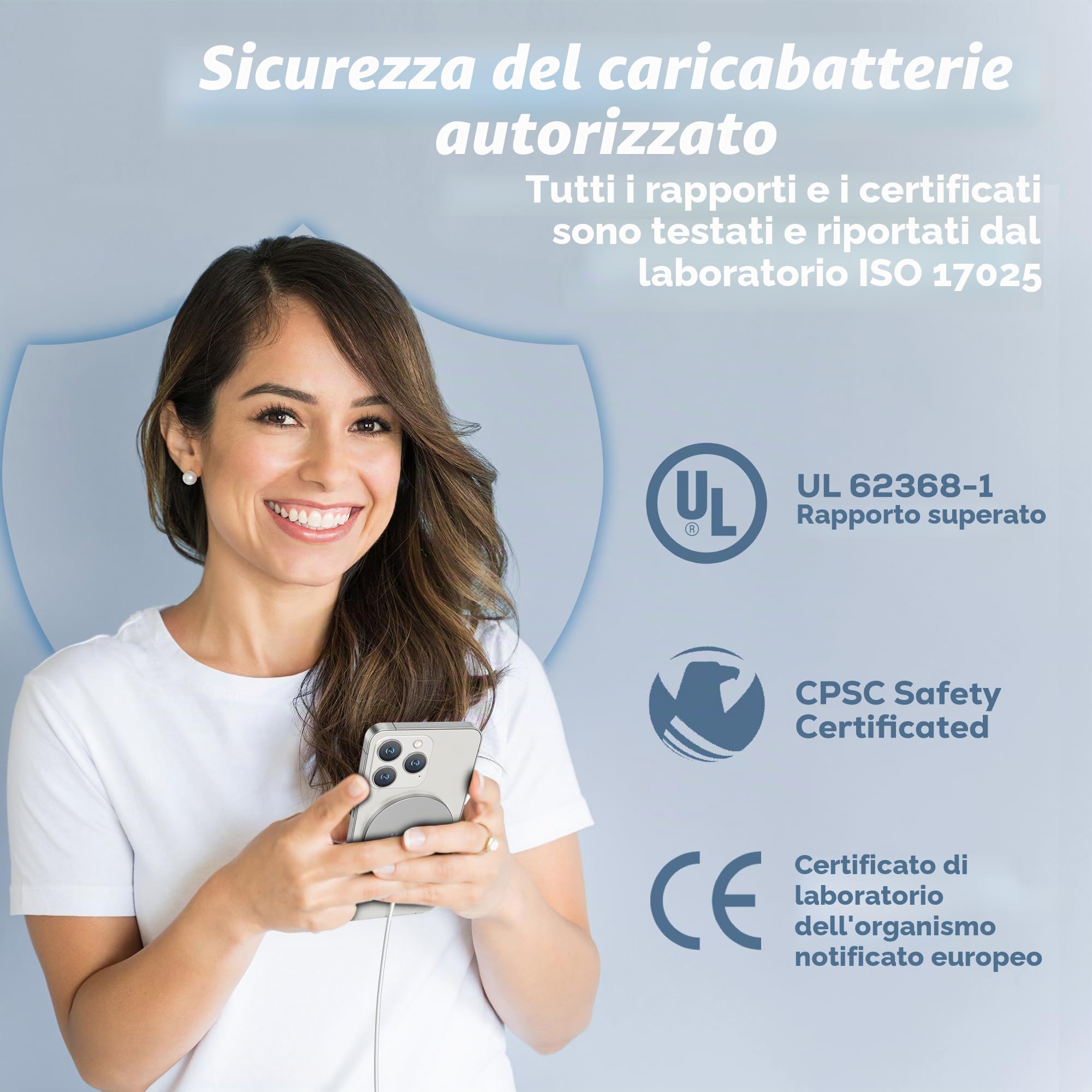 Caricatore Wireless Magnetico 2 in 1 – Design Ultra Sottile in Lega di Alluminio Compatibile con iPhone 16/15/14/13/12 (tutti i modelli) e AirPods 4/3/2/Pro (Bianco)