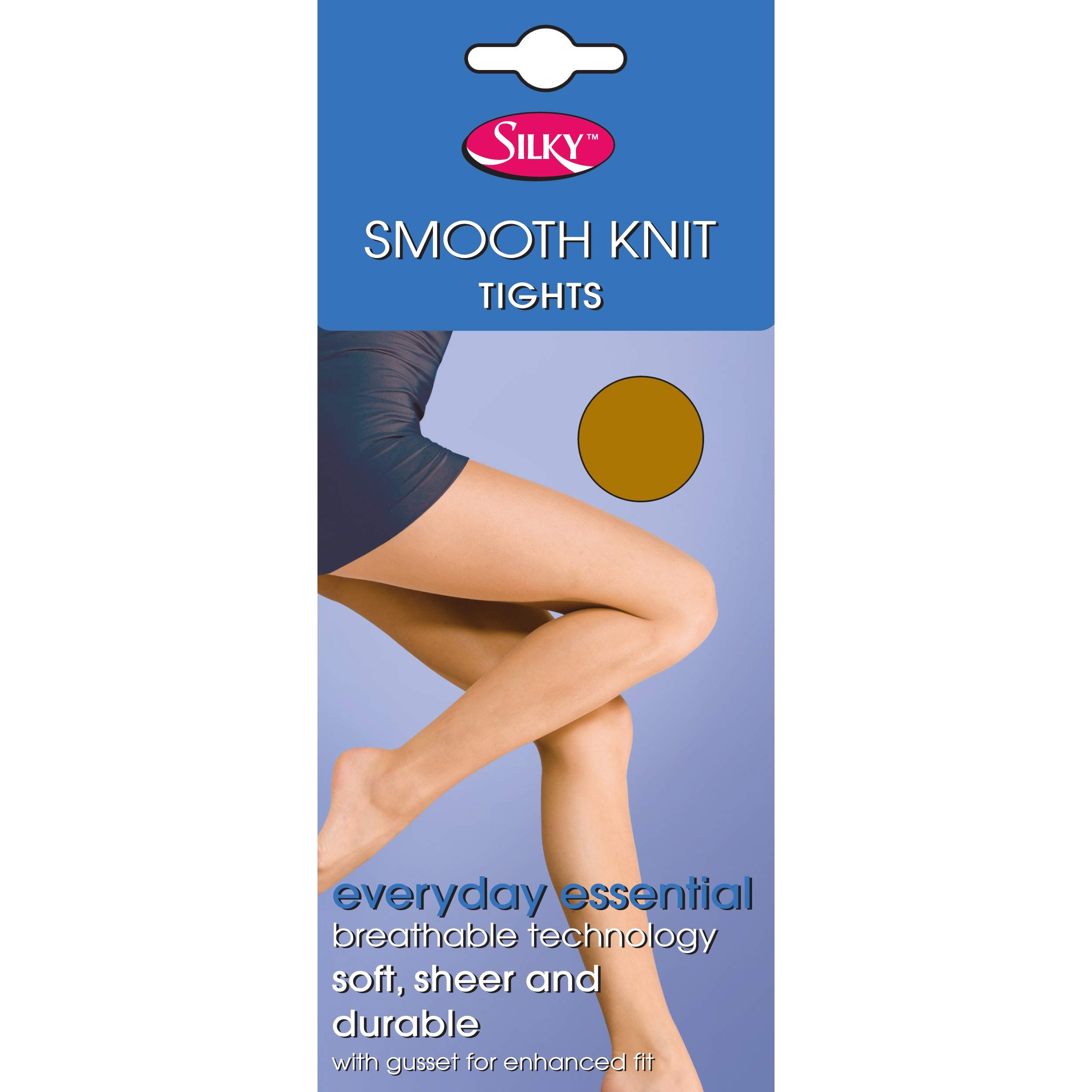 Silky Womens/Ladies Smooth Knit Tights Extra Size (1 Pairs) (XXX-Large (60-80)) (Natural Tan)