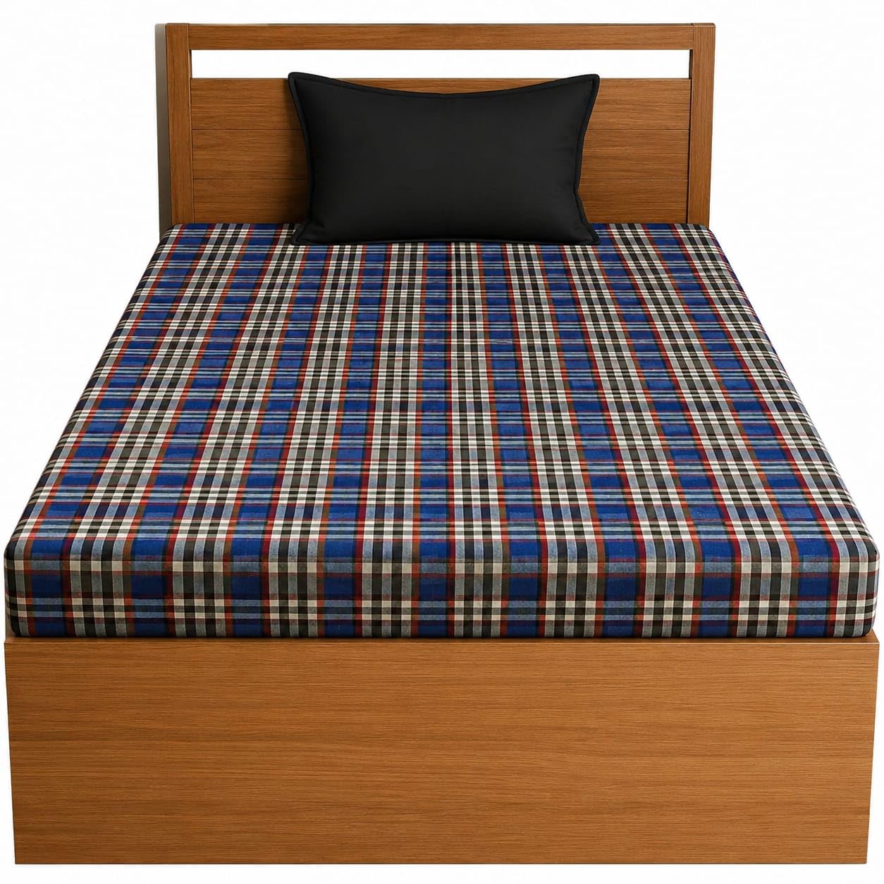 KSHI Single Bed Cotton Blend Mattress Protector 4x6 Ft, Multicolour Mattress Cover with Full Zipper, Breathable, Washable & Hypoallergenic Pack of 1 (48x72x4 inch)-image-22