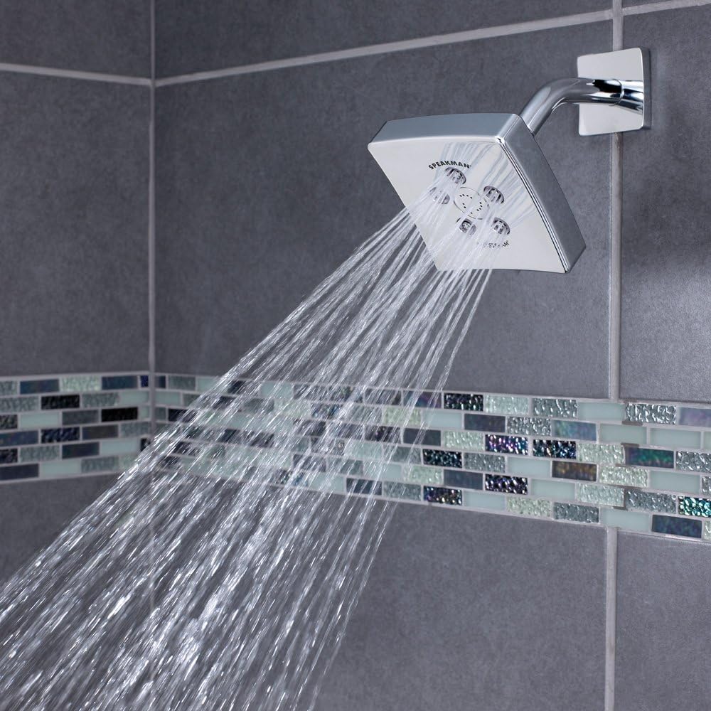 Polished Chrome Wall Mounted Shower Arm with Flange