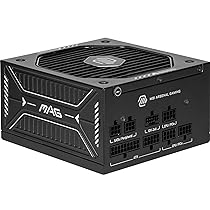 MSI MAG A750GLS PCIE5 Alimentatore ATX – 750W 80 PLUS Gold, ATX 3.1, Supporto GPU PCIe 5.1, connettori 12V 2×6 pin nativi e bicolore, cavi con guaina marcata