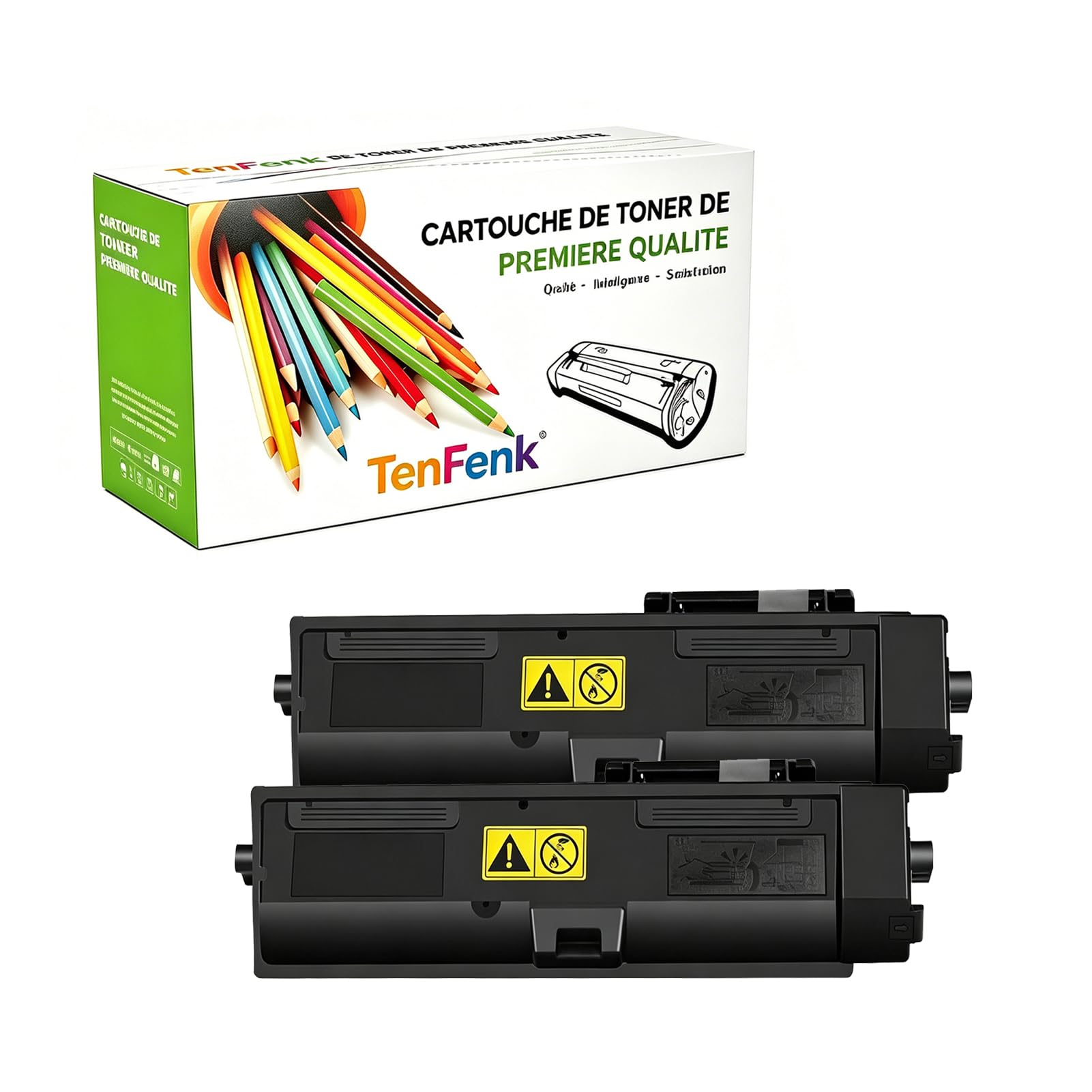 Compatible Reemplazo Cartucho De Tóner Para Kyocera TK-1252 TK1252 Para Uso Con Kyocera Ecosys MA3500FX MA3500X MA3501WFX PA3500WX PA3500X Impresora,(Negro- 3000 Páginas),2 pack