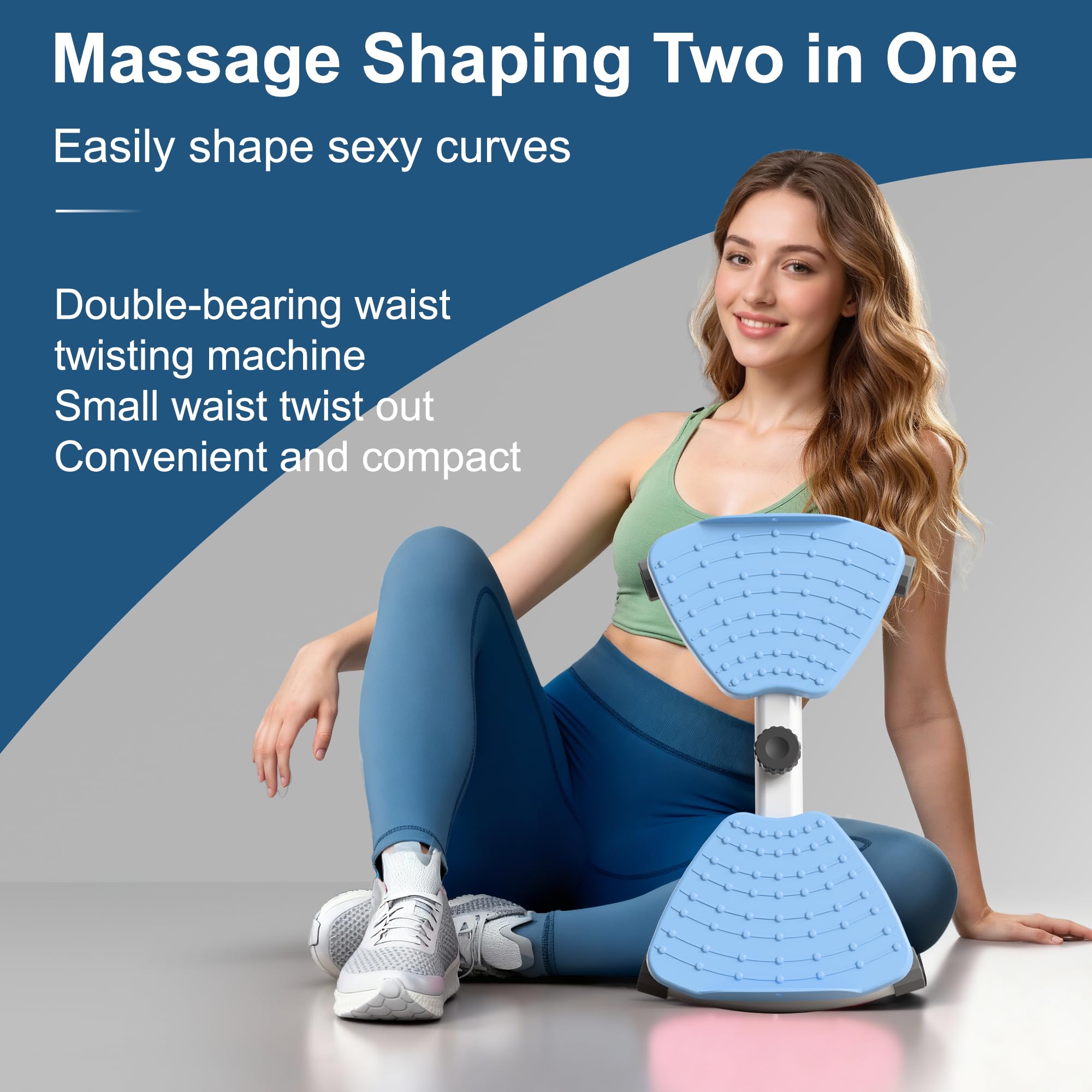 Máquina de torsión de cintura: capacidad de 380 libras y 20 dB ultra silenciosa, antideslizante, equipo de gimnasio en casa para entrenamiento de grasa abdominal y núcleo