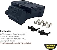 Vista 8 de Trailer Vision Cajas de Batería de 50A Conector Rápido Cubierta Protectora de Montaje Compatible con Calibre 6-12 AWG Ensamblaje de Enchufe Anderson