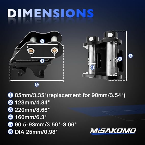 Mini Excavator Quick Hitch Coupler Attachment Not Exceeding 3-Ton Excavator