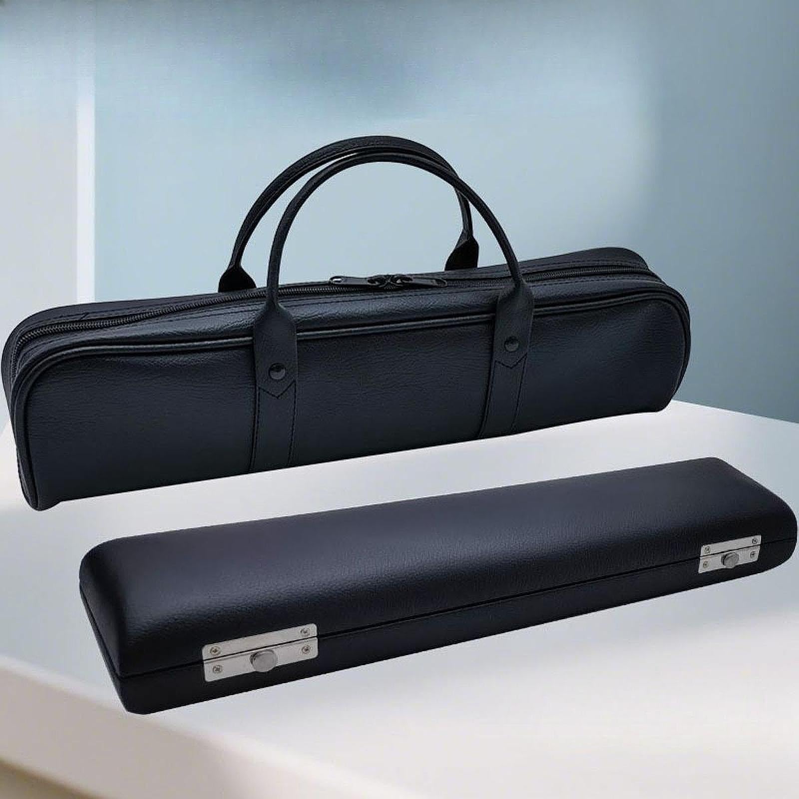 Estuche para Flauta Caja de Transporte Funda con Asa Cómoda Material PU Cuero Resistente Al Agua Interior Suave Adecuada para Músicos Clases Viajes Co, 16 Hoyos