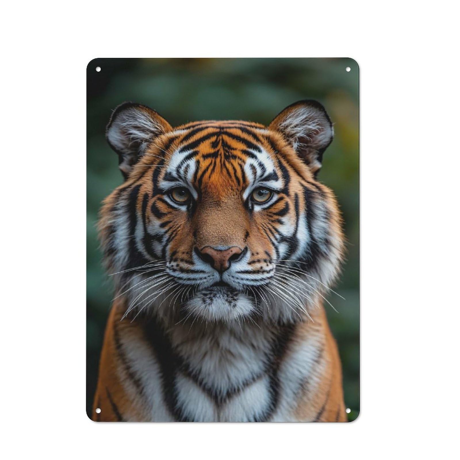 Junmoney Style-8 For Garden Room Or Summerhouse, Majestic Tiger Portrait(3) Retro Metal Sign 40X30cm, For Vintage Wall Decor Fans, For Metal Sign Collectors