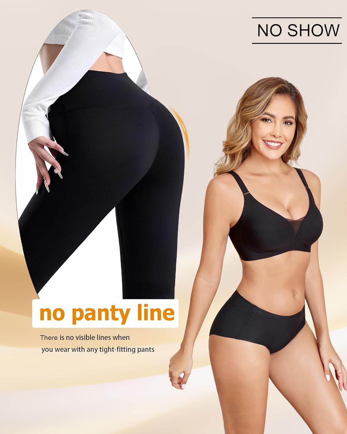 FINETOO 6 Pack Womens Seamless Underwear Full Coverage No Show Hipster Panties Mid Rise Stretchy Invisible Briefs - Image 5