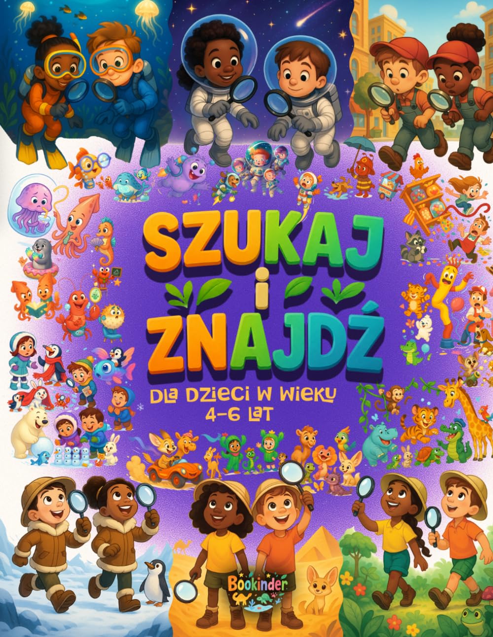 Szukaj i Znajdź: Książka z grami dla dzieci w wieku 4–6 lat