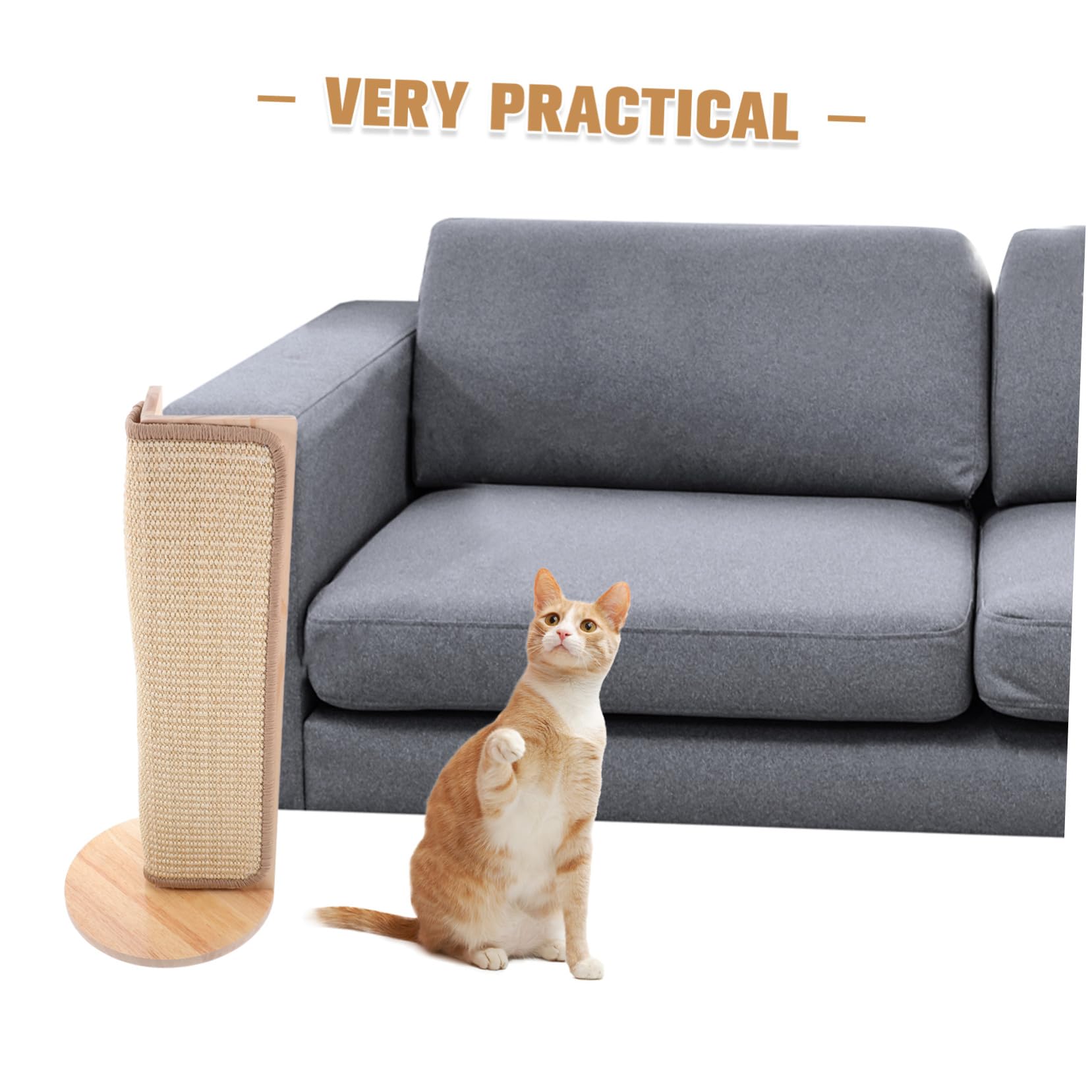 ERINGOGO Protector de Muebles para Gatos Cojín Rascador de Sisal Natural Esquinero Fácil de Instalar para Proteger Paredes y Sofás con Superficie Resistente para Afilar Uñas