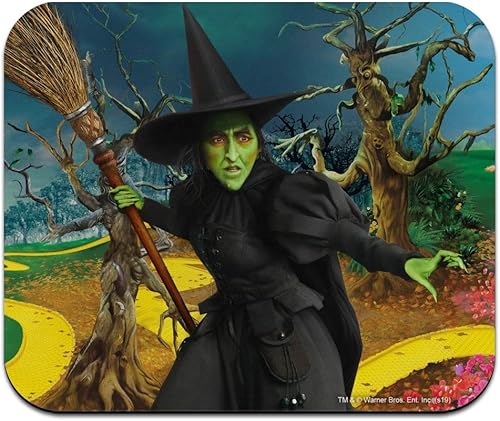 Alfombrilla de mouse de goma fina de perfil bajo con personaje de bruja malvada del mago de Oz