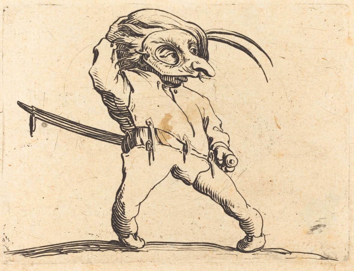 Cuadro de Jacques Callot el enmascarado para decoración de salones clásicos 5