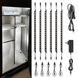 LED Safe Lighting Kit, (6) 12 Inch Linkable Light Bars + Rocker Switch + UL Power Adapter, 900LM, Input 100-240V, for Under Cabinet Gun Safe Locker Closet Showcase, 5000K Daylight