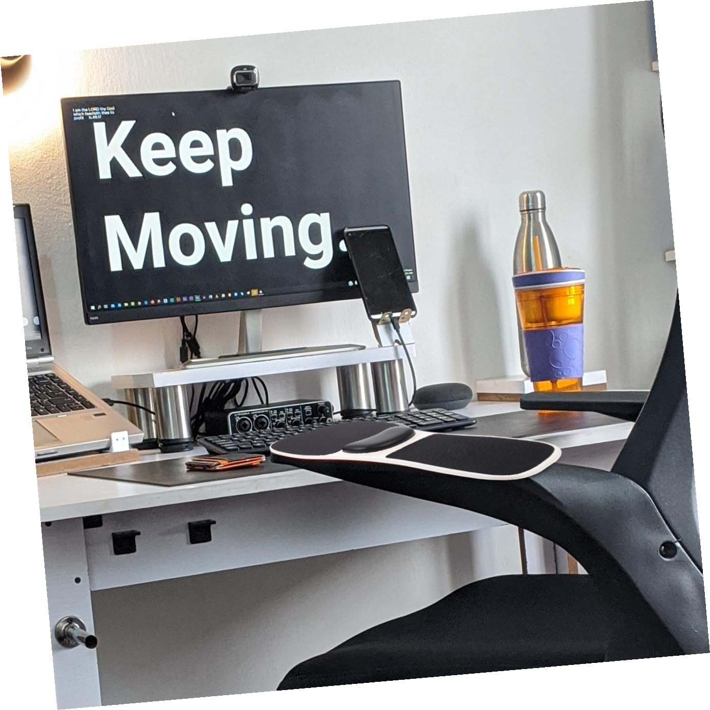 TEHAUX Poggiapolsi in Memory Foam Ergonomico Design Semplice e Materiale Plastico Nero, Allevia L'affaticamento del Braccio, per Impiego Desktop in Ufficio o Casa