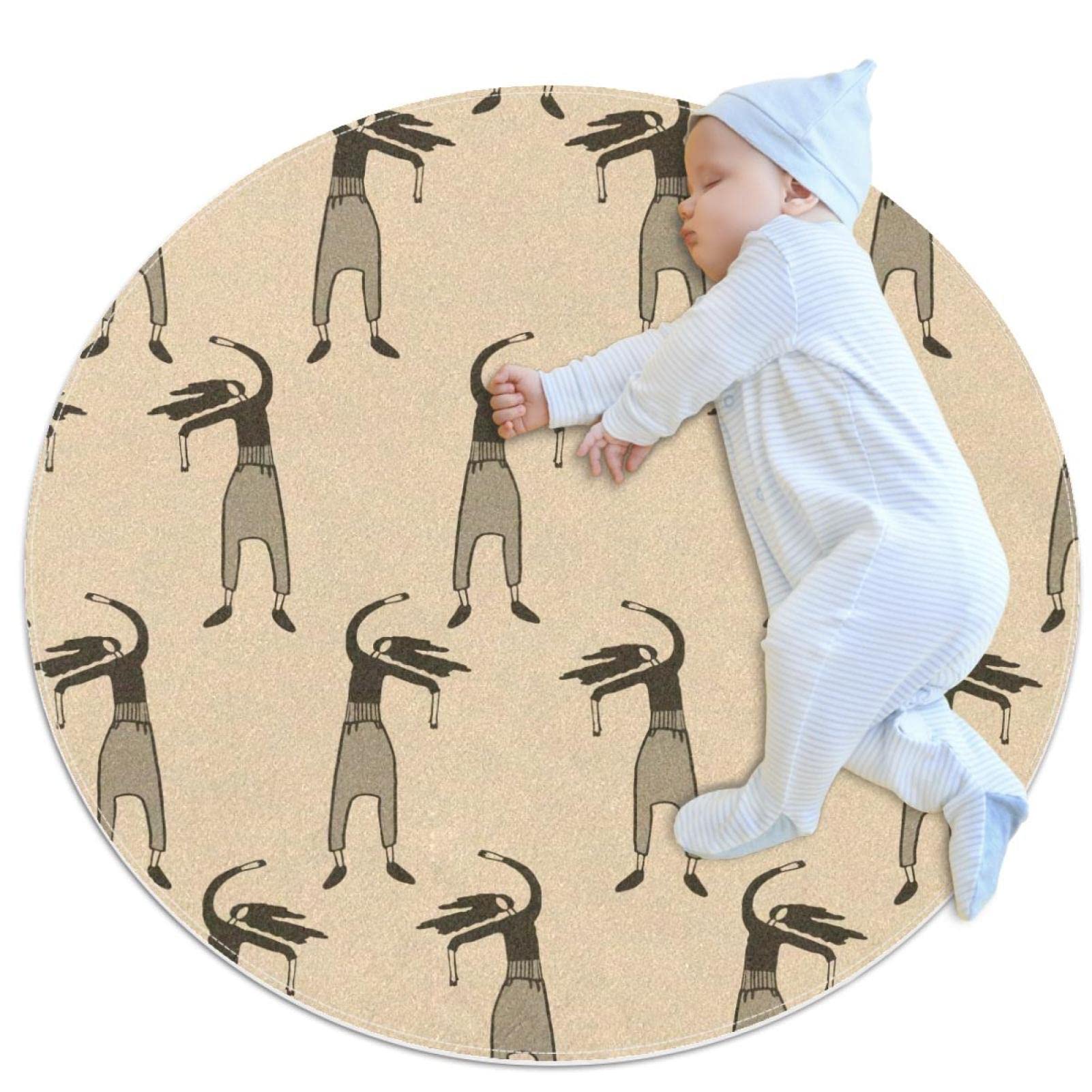 Tapis de salle de bain antidérapant rond 1m contre glissades chambre