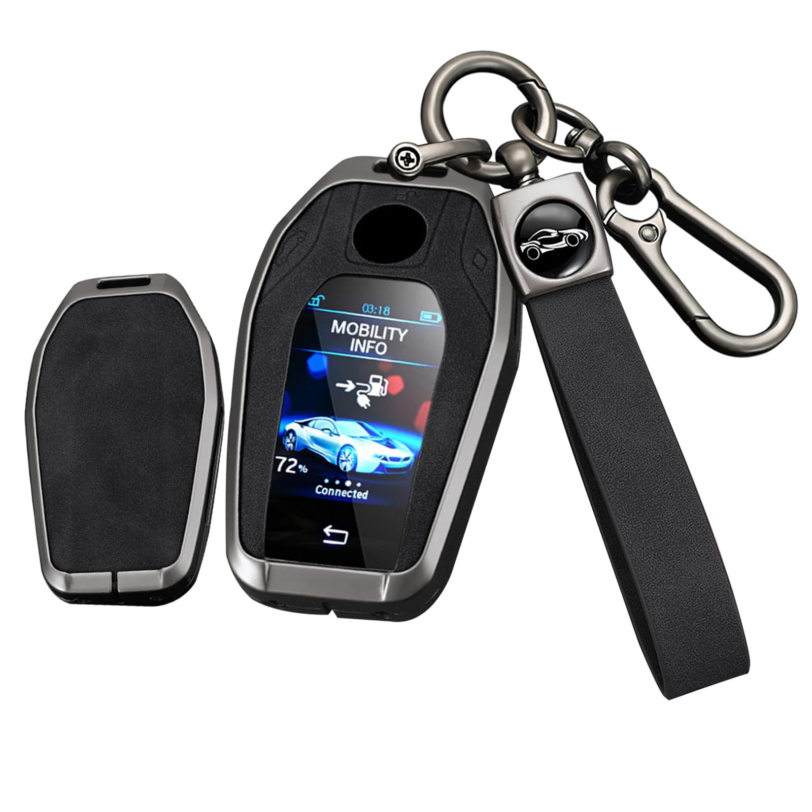 Cadeau idéal coque de clé BMW en cuir et zinc pour Série 5 et 7 - 8