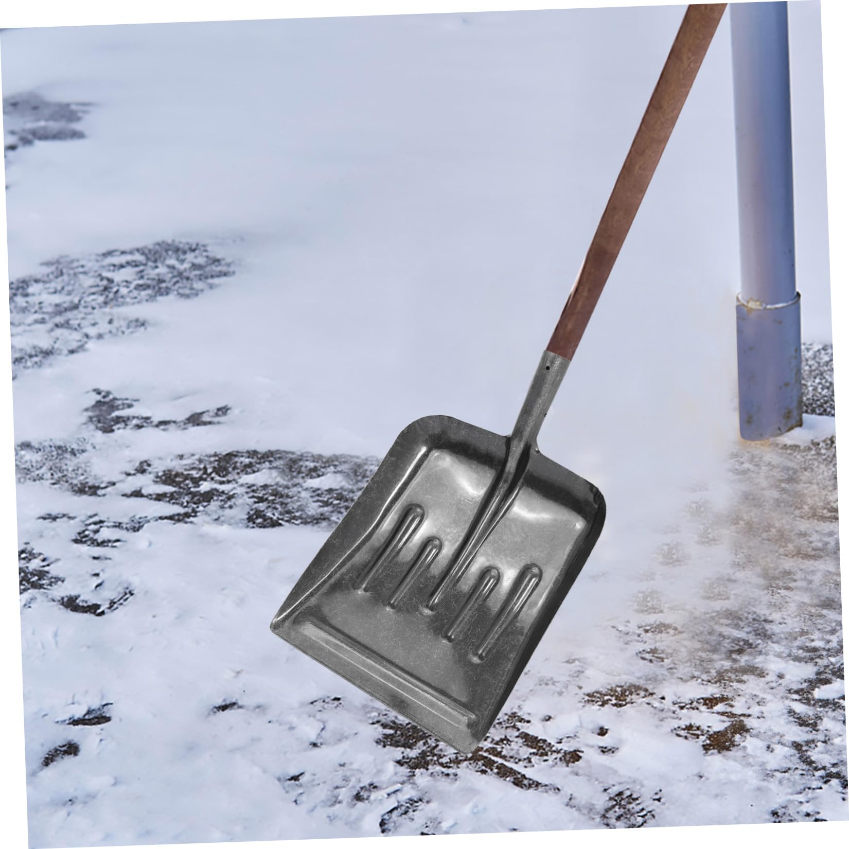 ifundom Pala Piatta Multifunzione in Acciaio al Manganese, Finitura Lucida, per Trapianto, Scavo e Rimozione Neve in Giardino e Orto