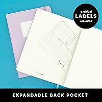Vista 5 de PAPERAGE Lined Journal Notebook, (Yellow), 160 Pages, Medium 5.6 in x 8 in - 100 GSM Thick Paper – Hardcover Journaling Notebook for Work, School &