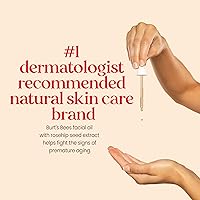 Vista 2 de Burt's Bees Aceite Facial Gua Sha con Extracto de Semilla de Rosa Mosqueta, Reduce la Apariencia de Líneas Finas y Arrugas, Uso con Rodillo de Hielo