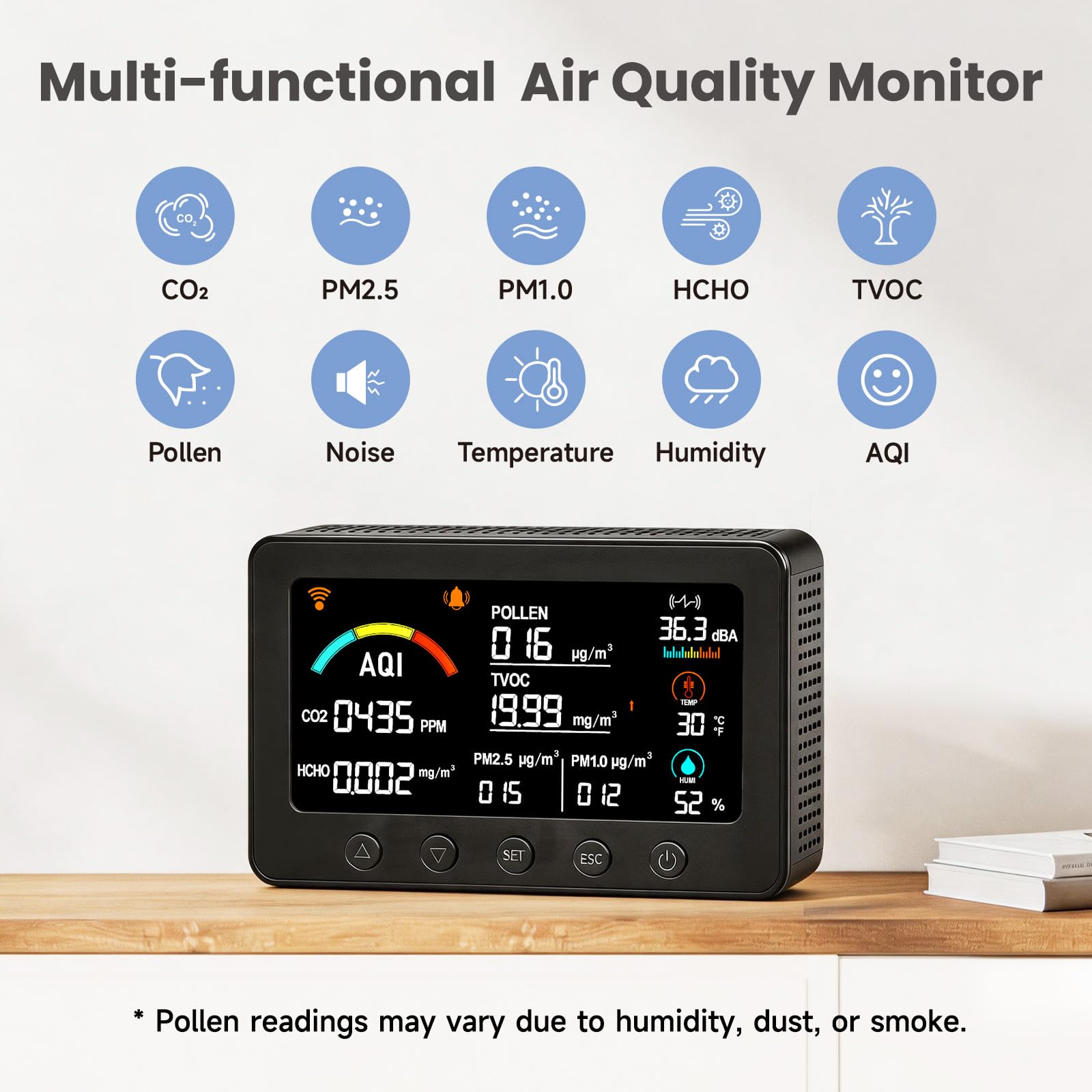 AIRNERGY 12-in-1 Air Quality Monitor Indoor for Baby Nursery — Amazon image 2