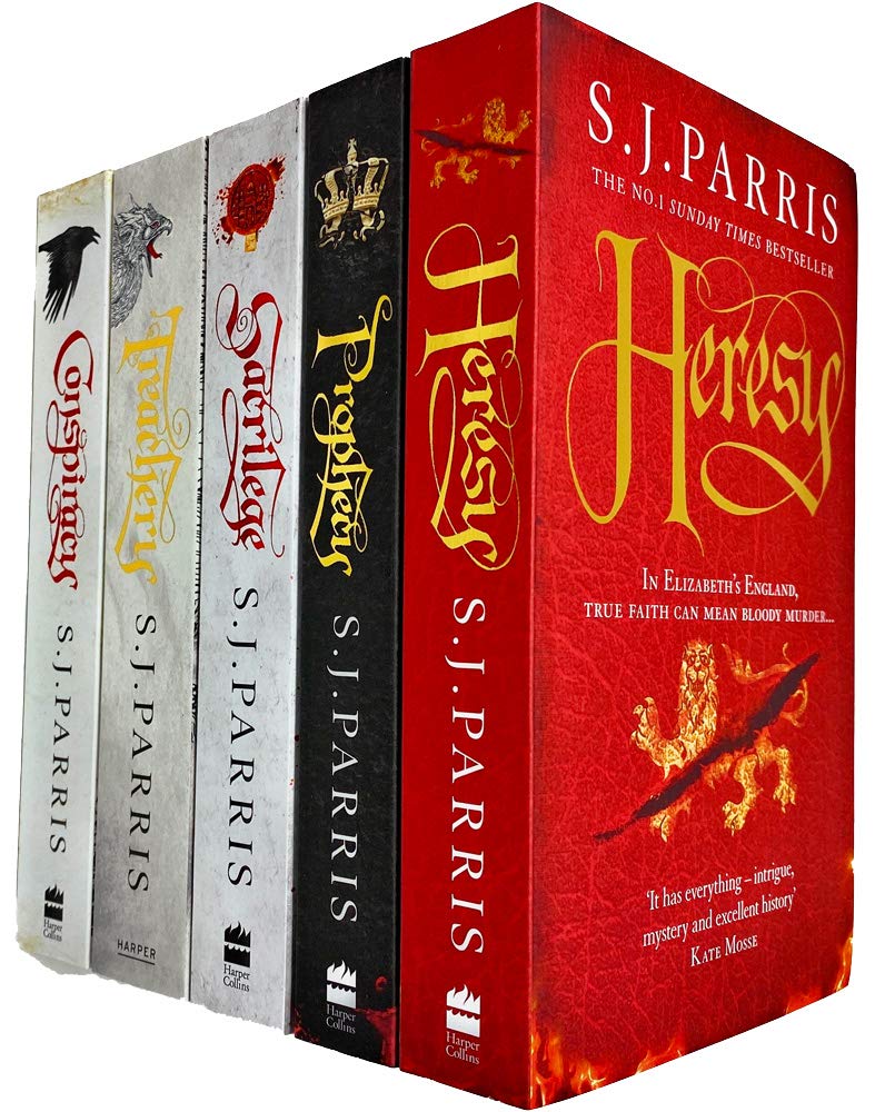Giordano Bruno Series 5 Books Collection Set by S. J. Parris (Heresy, Prophecy, Sacrilege, Treachery & Conspiracy) Paperback – January 1, 2020