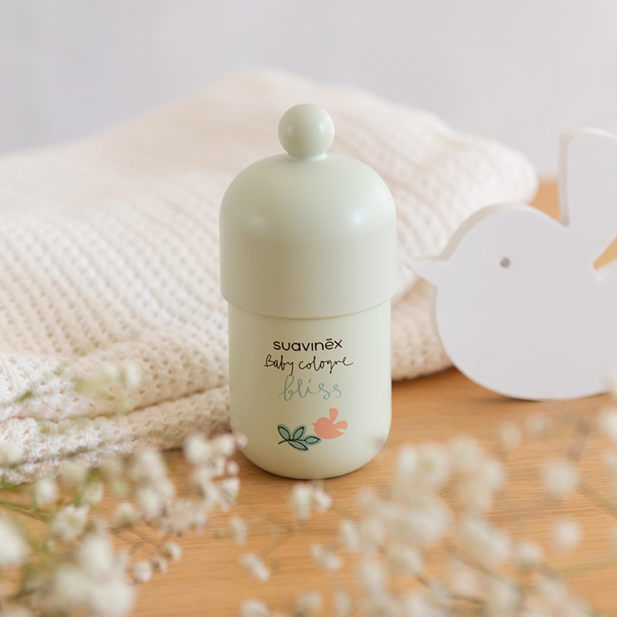 Suavinex, Baby Cologne Bliss, Colonia per Neonati a Basso Contenuto di Alcol, Non Macchia i Vestiti, Fresca, Aroma Delicato e Morbido, con Vaporizzatore, per Neonato e Tutta la Famiglia, 100 ml