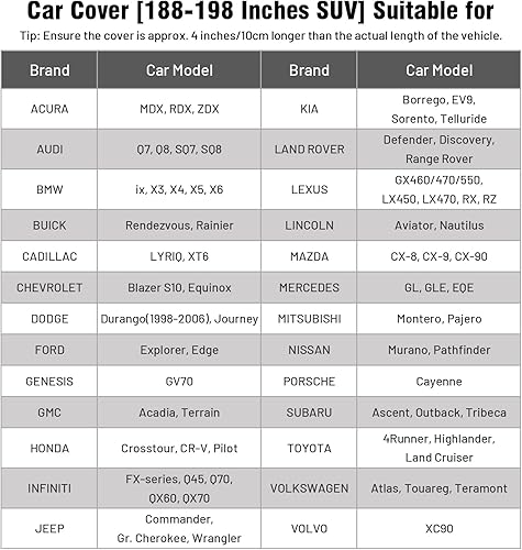 Miniatura 2 de Favoto - Funda universal para automóvil, 5 capas, diseño de zíper lateral del conductor, protección solar, impermeable, resistente al viento, a