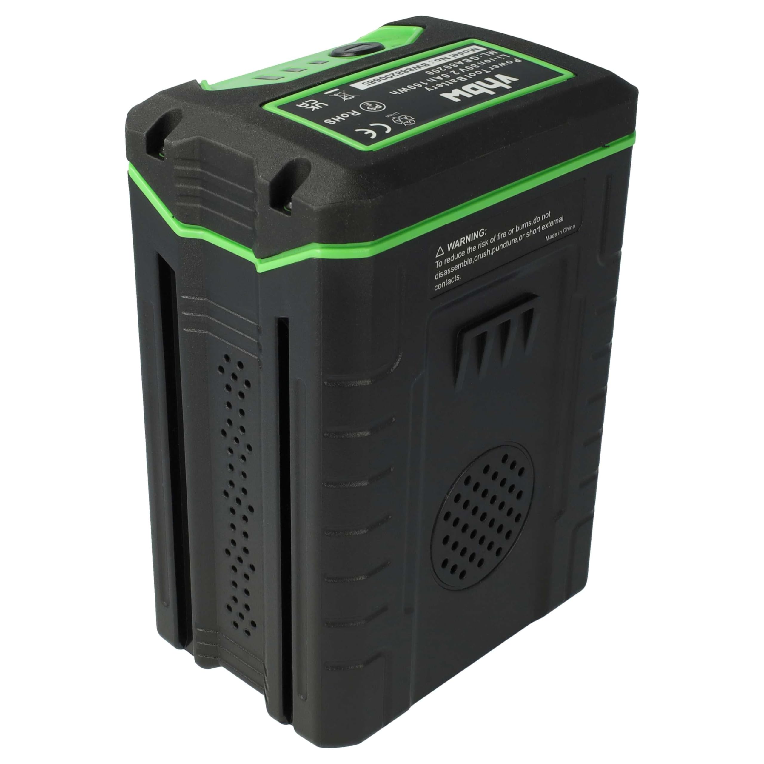 2x batteria sostituisce Remarc 82V430G per utensile elettrico (2500 mAh, Li-Ion, 80 V)