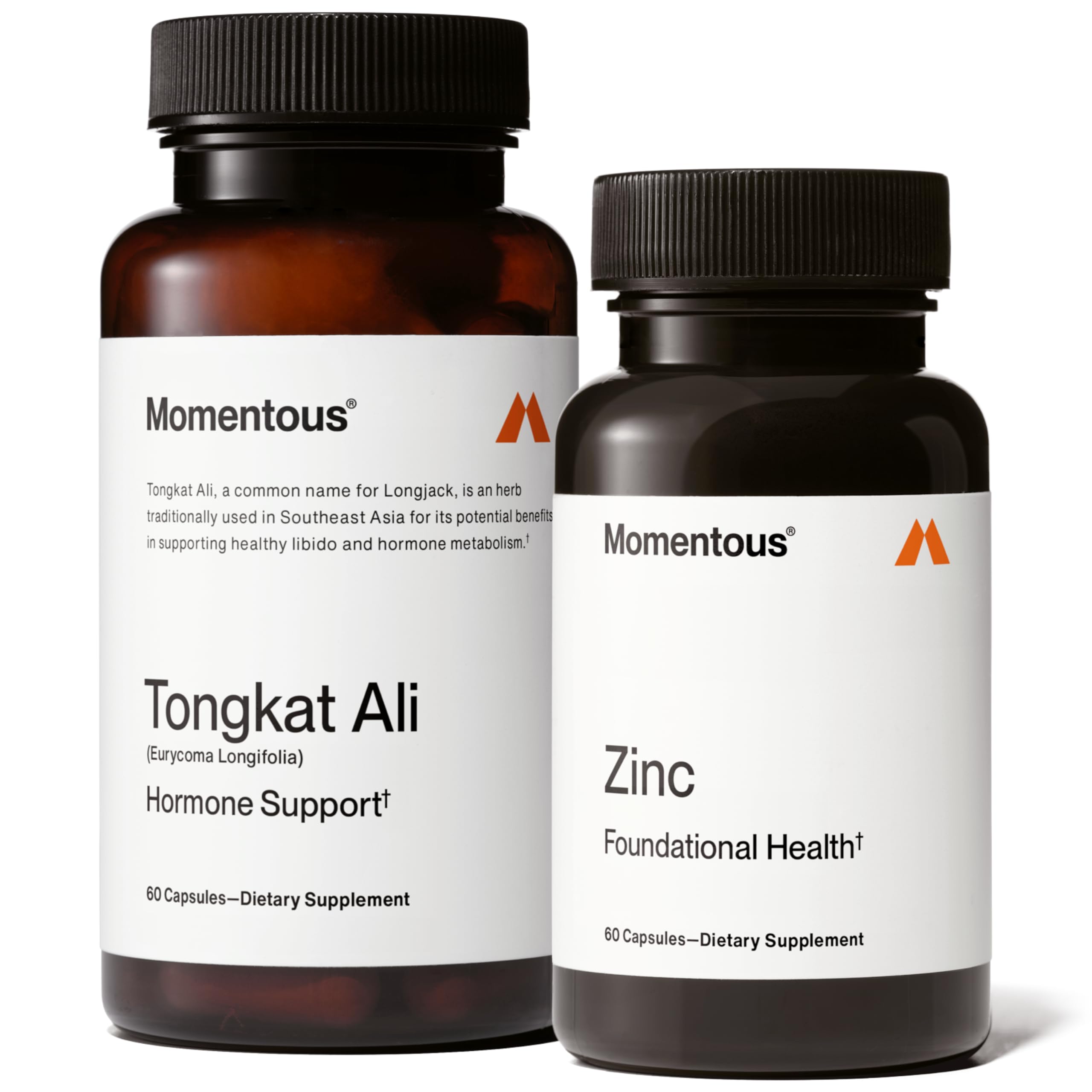 Male Hormone Support Stack - Natural Wellness & Performance Supplement to Support Joint Health, Hormone Balance & Lean Muscle Mass (Tongkat Ali, 30 Servings - Zinc Picolinate, 60 Servings)