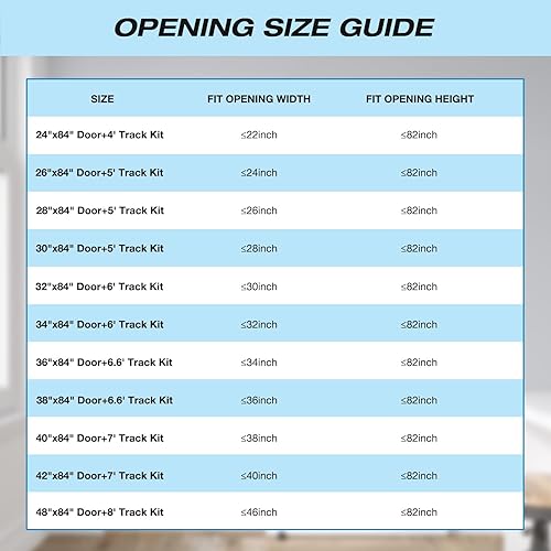 Miniatura 6 de COSHOMER Puerta corrediza de granero de vidrio de 5 paneles de 26 x 84 pulgadas con kit de herramientas de 5 pies incluido, fácil montaje con
