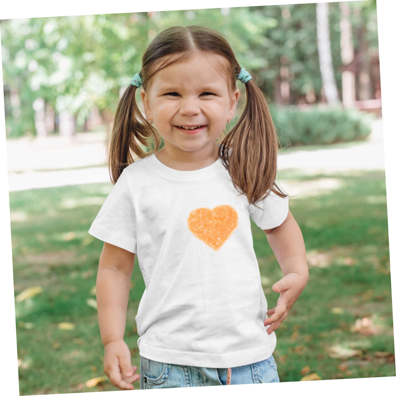 EXCEART 60 Stk Paillettenbestickter Stoffaufnäher Mini- Kleiderflicken Gestickte Aufnäher Für Kinder Wildleder Flicken Zum Aufbügeln Glänzende Herzflecken Patch Zubehör Polyester