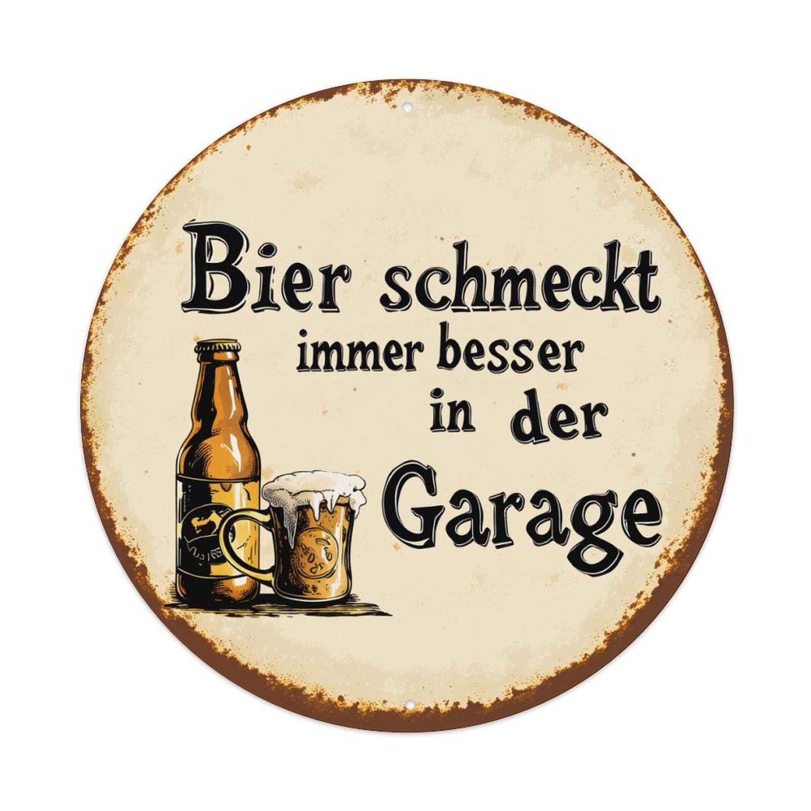 Beer Tastes Always Better In The Garage Metal Tin Sign Plaque