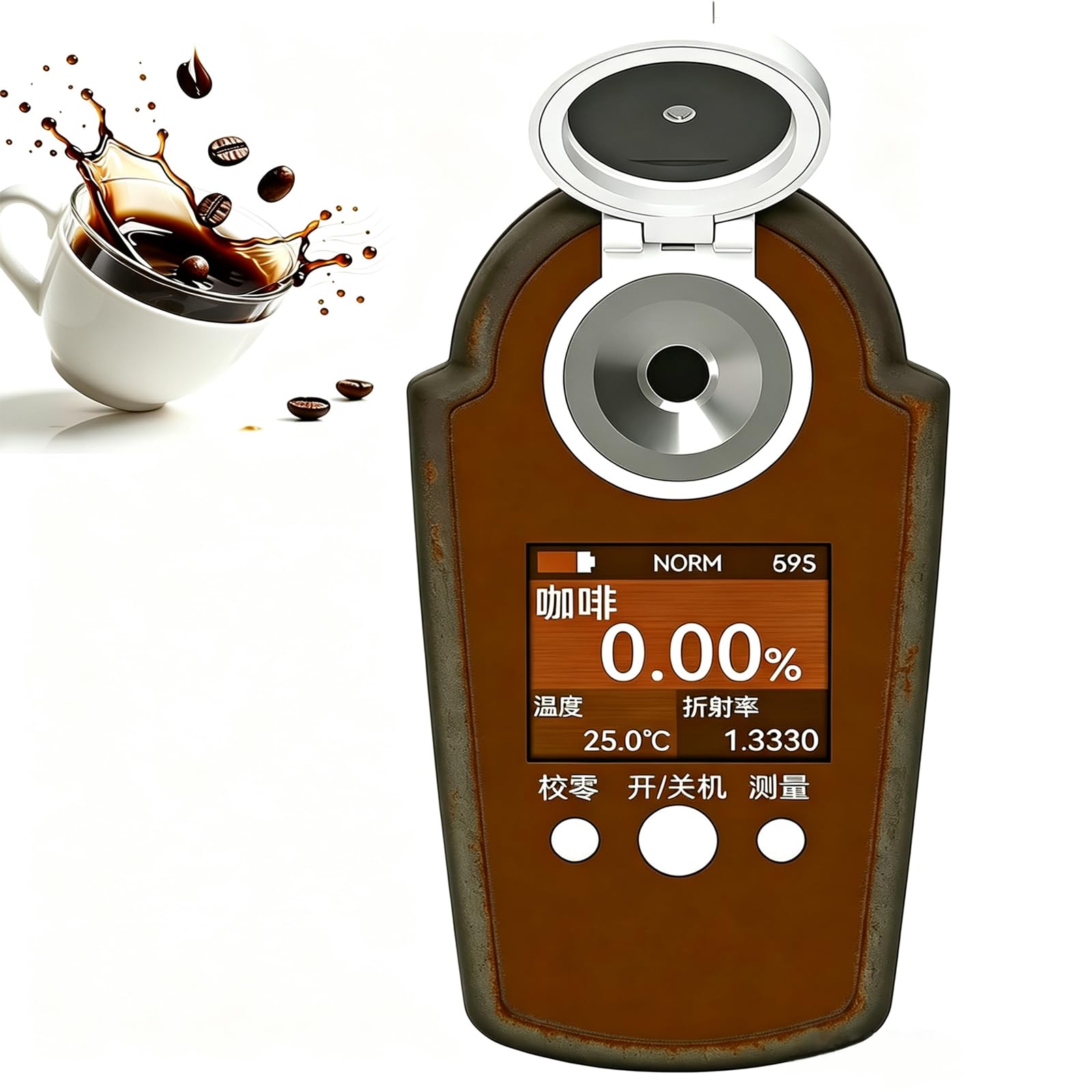 Medidor de concentración de café de alta precisión para baristas exigentes y cafeterías