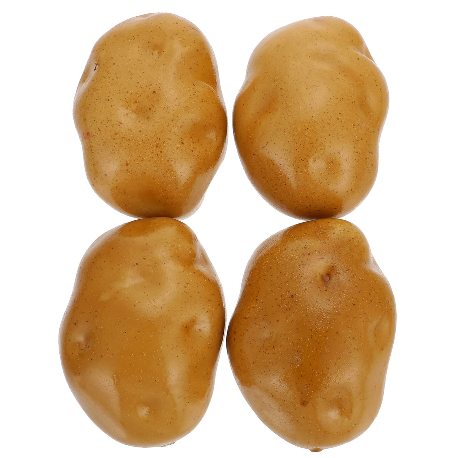 Zerodeko Fake Potatoes Home Decor 4PCS ES, Realistic, Simulation Foam Food, Artificial Vegetable for Home Kitchen Party Food Toy Decoration Model Photography Props Kids Toys