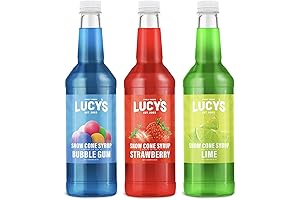 Lucy's Family-Owned Shaved Ice Strawberry Snow Cone Syrup