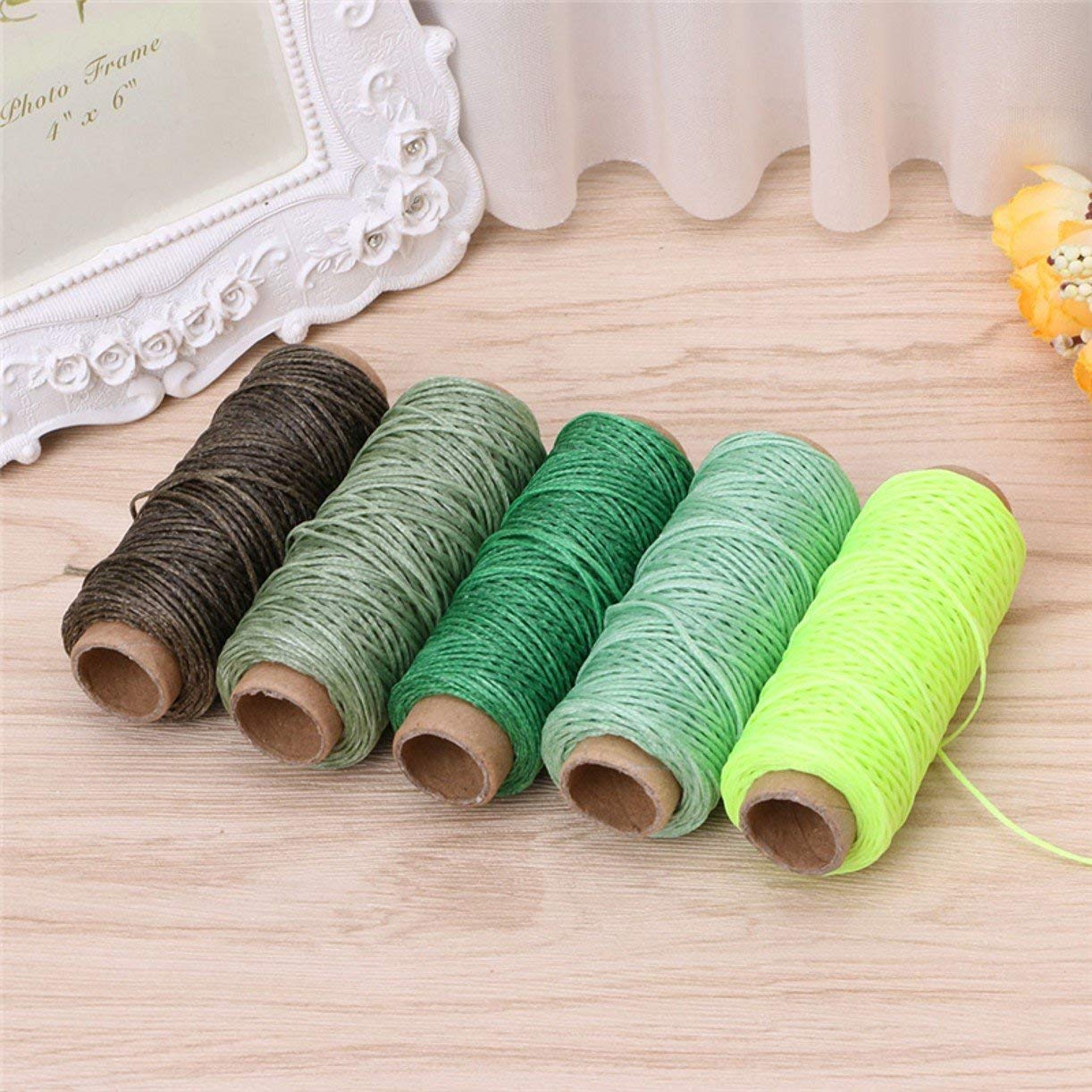 ZHONGJIUYUAN 38color 0.88mm 150D Cucire Cuoio Filo Cerato Per Scalpello Punteruolo Scarpe Bagagli Riparazione filo cera