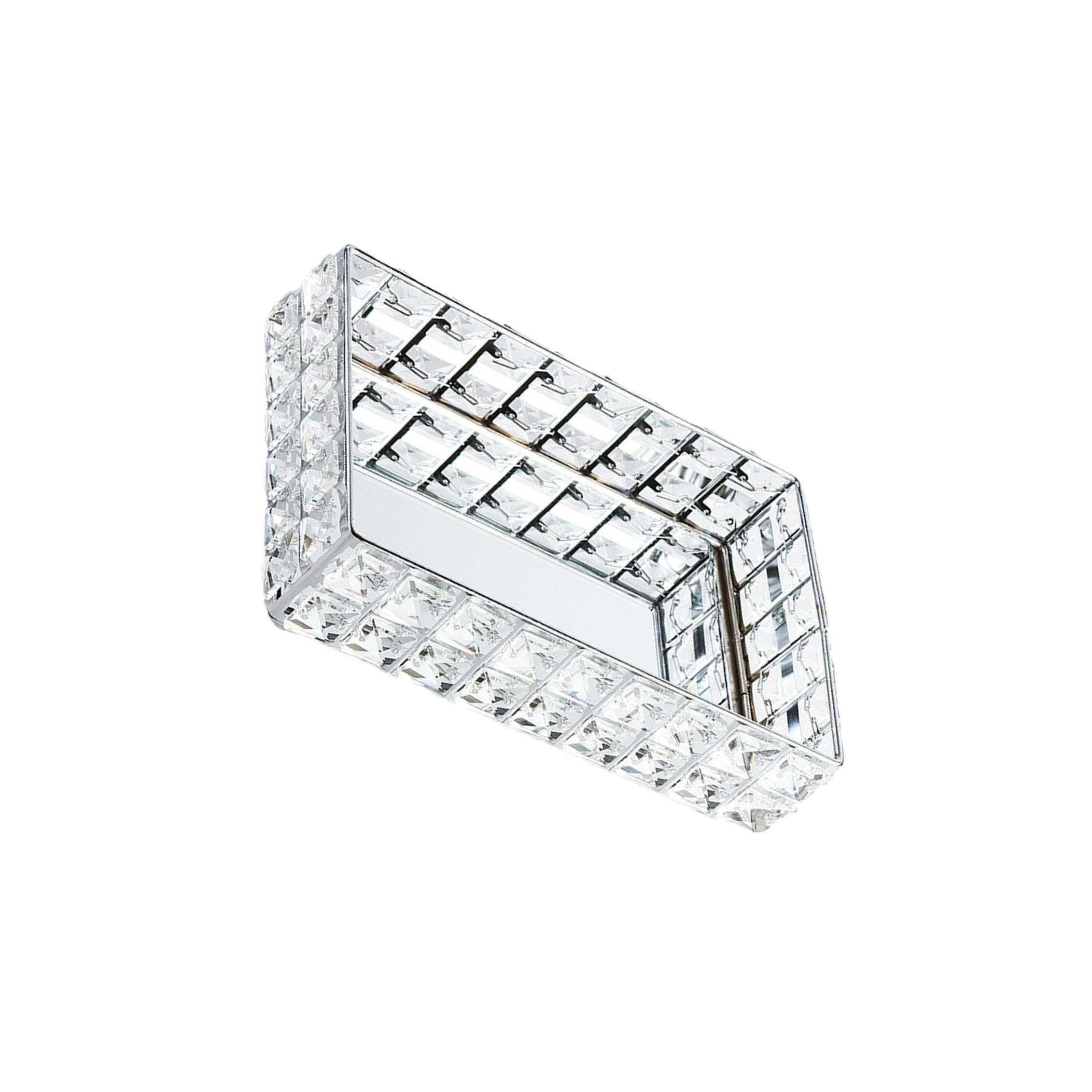 LIXSAZSE Stylish Decorative Silver Metal Tray Elegant Crystal Mirror Storing Essentials Silver Metal Crystal Decorative Tray