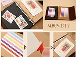 Livre d'emballage,ZEEYUAN Mémoire Scrapbooking Leaf Soft Leather Photo Album Famille Livre autocollant Spécial Noël Valentin Cadeaux d'anniversaire Cadeau unique pour les femmes (Noir)