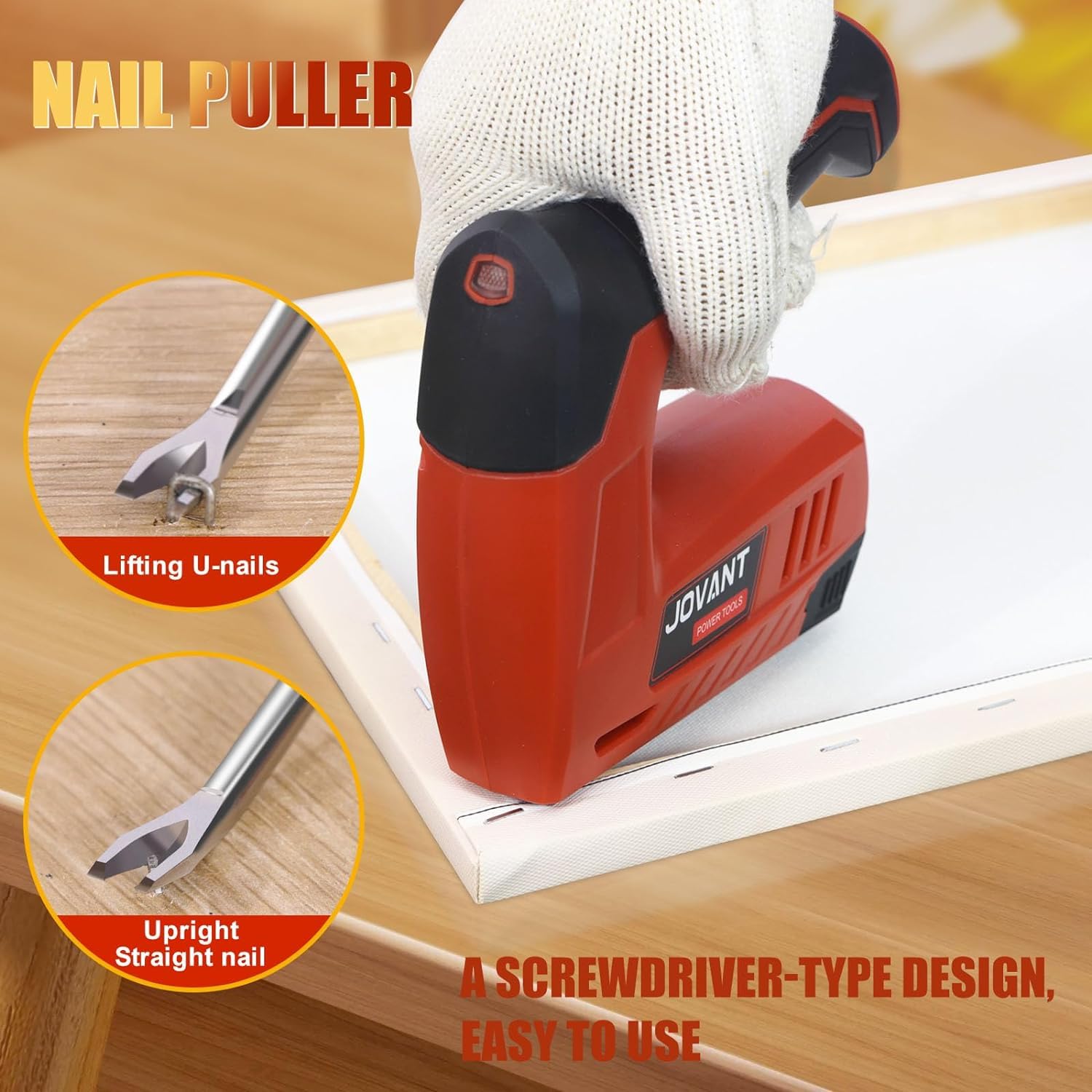 Pistolet agrafeur électrique avec pistolet agrafeur 3650 et agrafeuse - Pistolet d'agrafage à rembourrage - Heavy Duty - Pour bois, artisanat, menuiserie, décoration DIY, clou sans fil 4 V 2 en 1