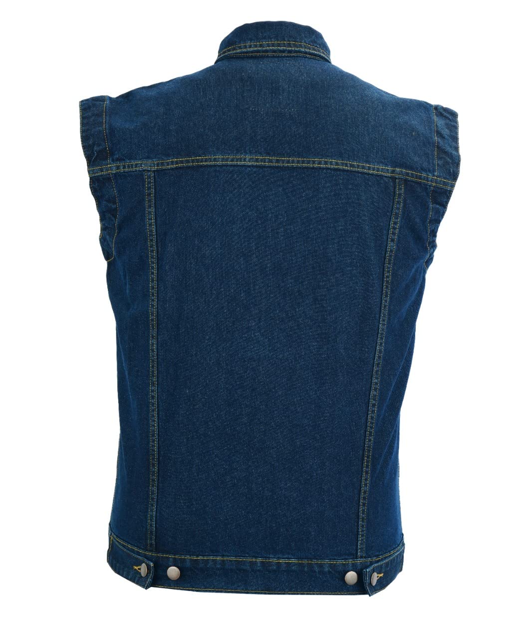 BULLDT Herren Motorrad Denim Biker Jacke - Stilvolle Trucker Weste mit Kragen Vintage Klassisches Design 100% Baumwolle