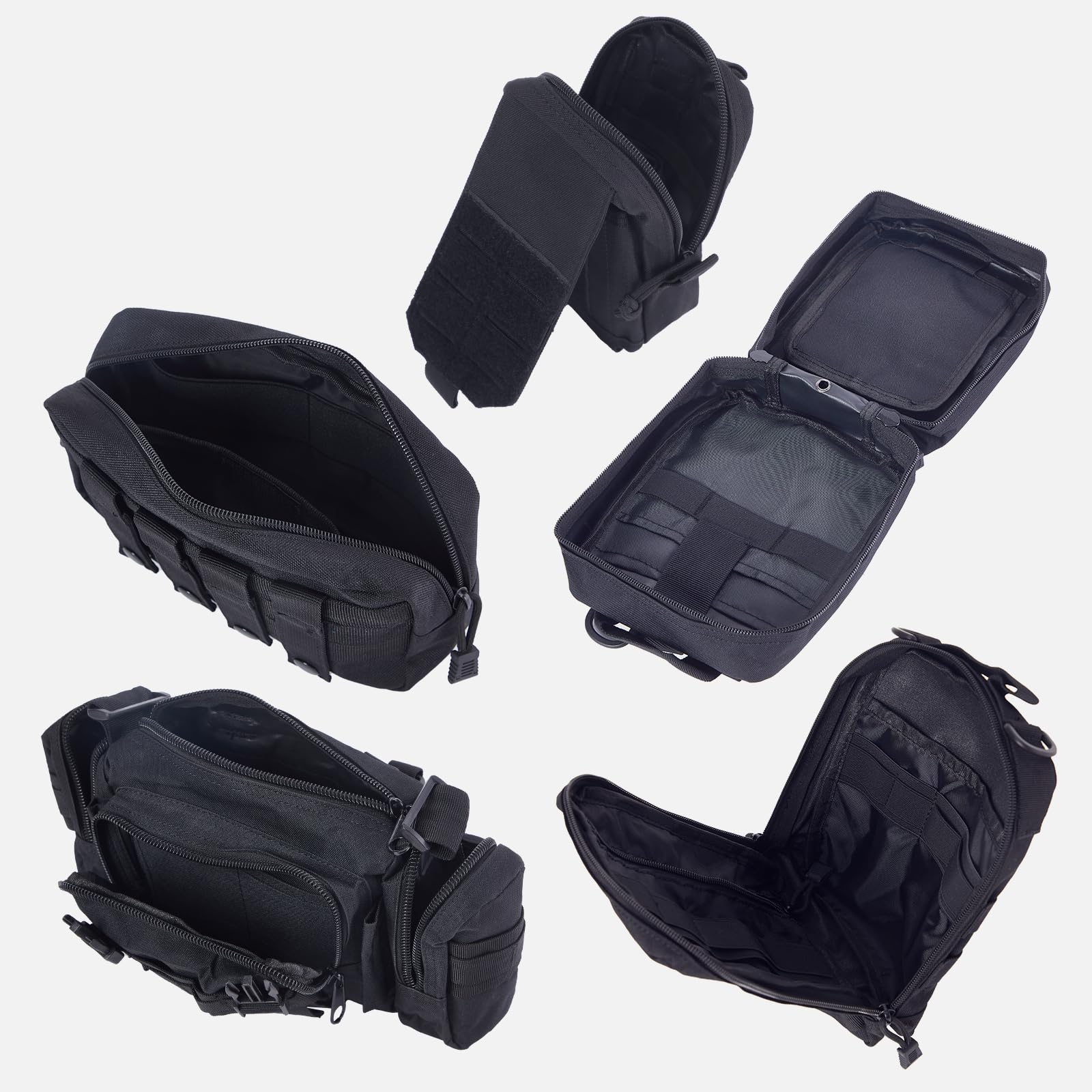 Borsa tattica universale per seggiolino auto, organizer tattico per auto, per auto, camion, Ford Jeep Vehicle (nero)