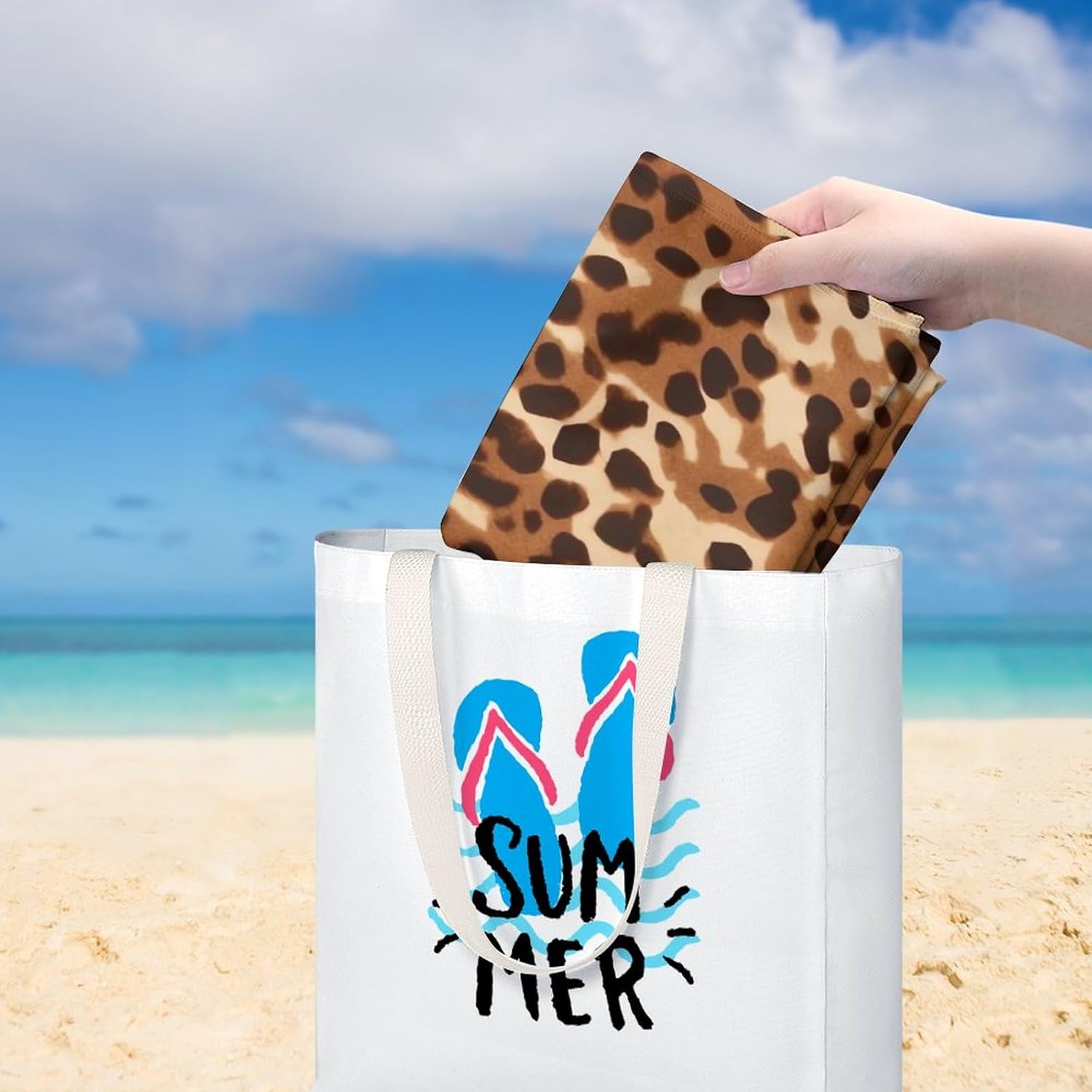 Swimming Towel, Bronze Brown Animal Print Printed Fashion Towel,Portable Towel,Durable Towel