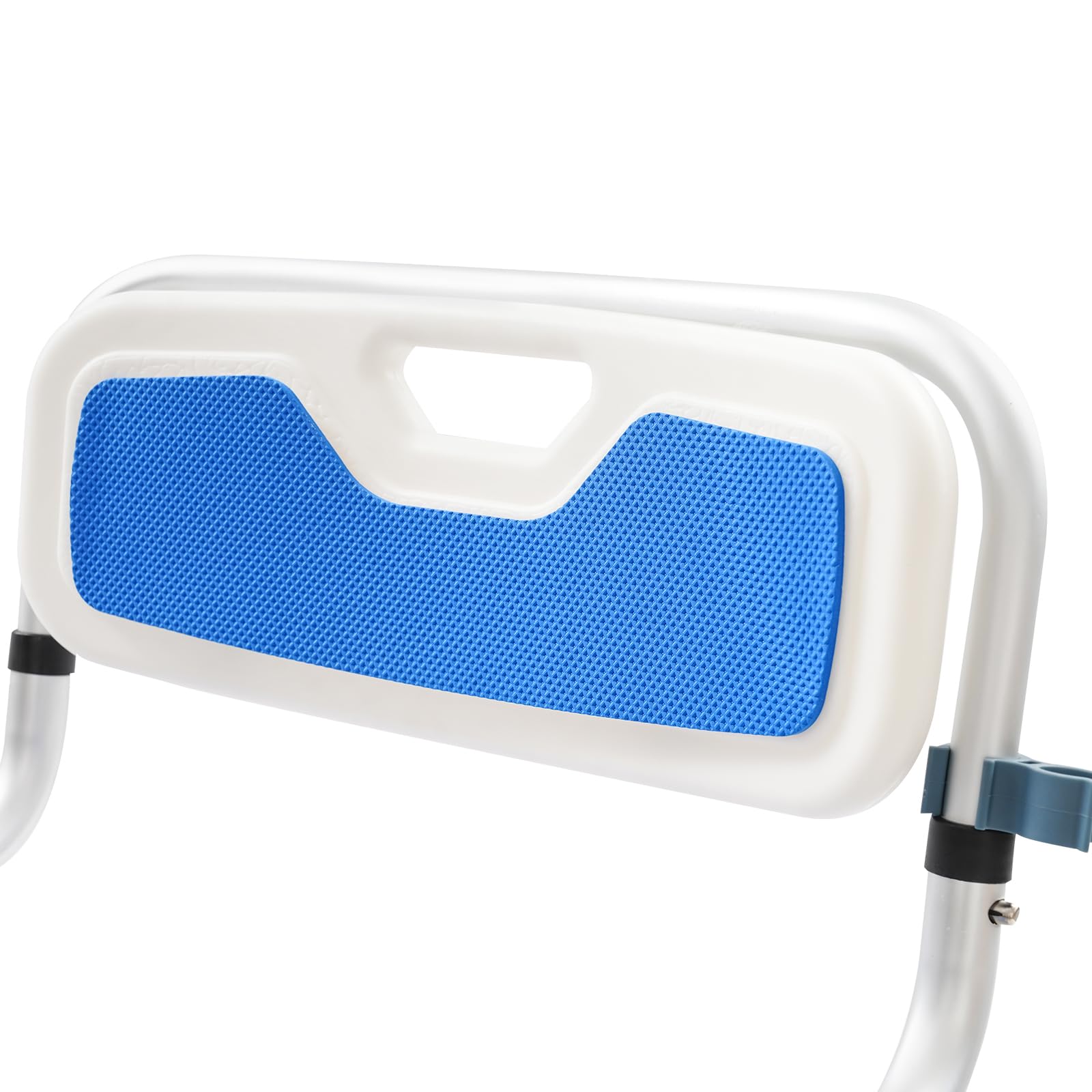 Silla de ducha en forma de U con respaldo y reposabrazos, plegable, antideslizante, altura regulable (72-79 cm), hasta 150 kg, para personas mayores y personas